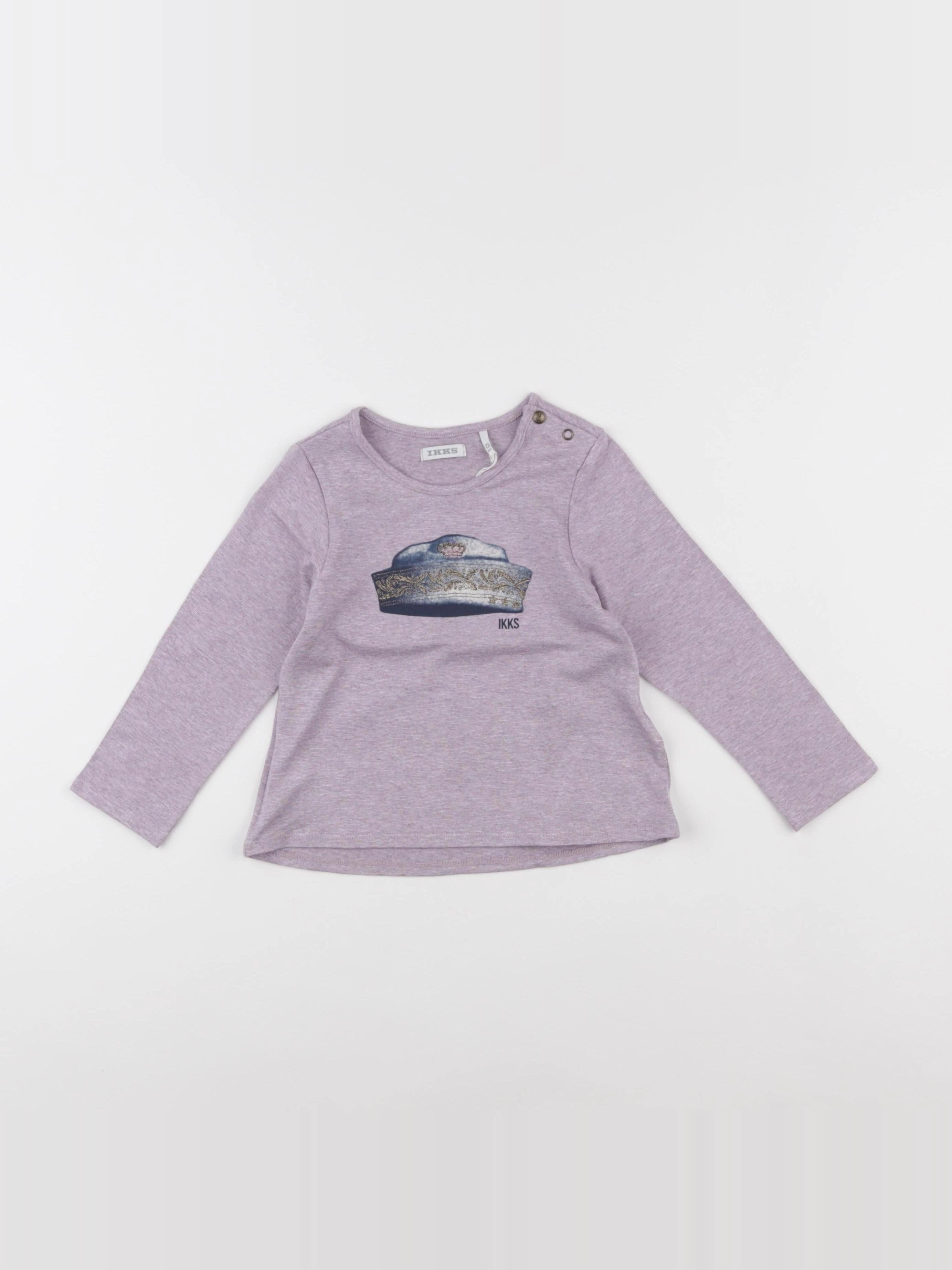 IKKS - tee-shirt violet - 2 ans