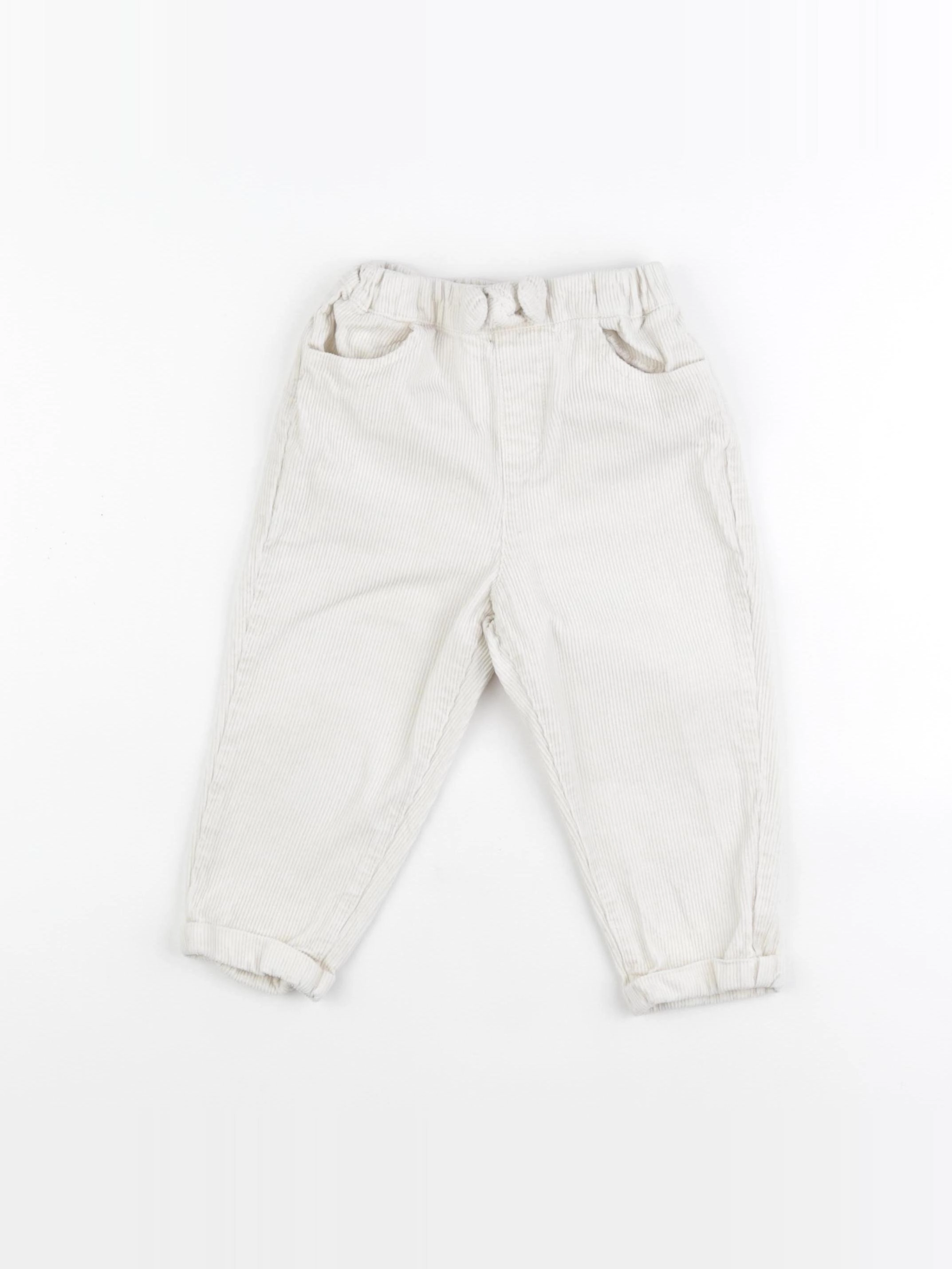 Vertbaudet - pantalon beige - 24 mois