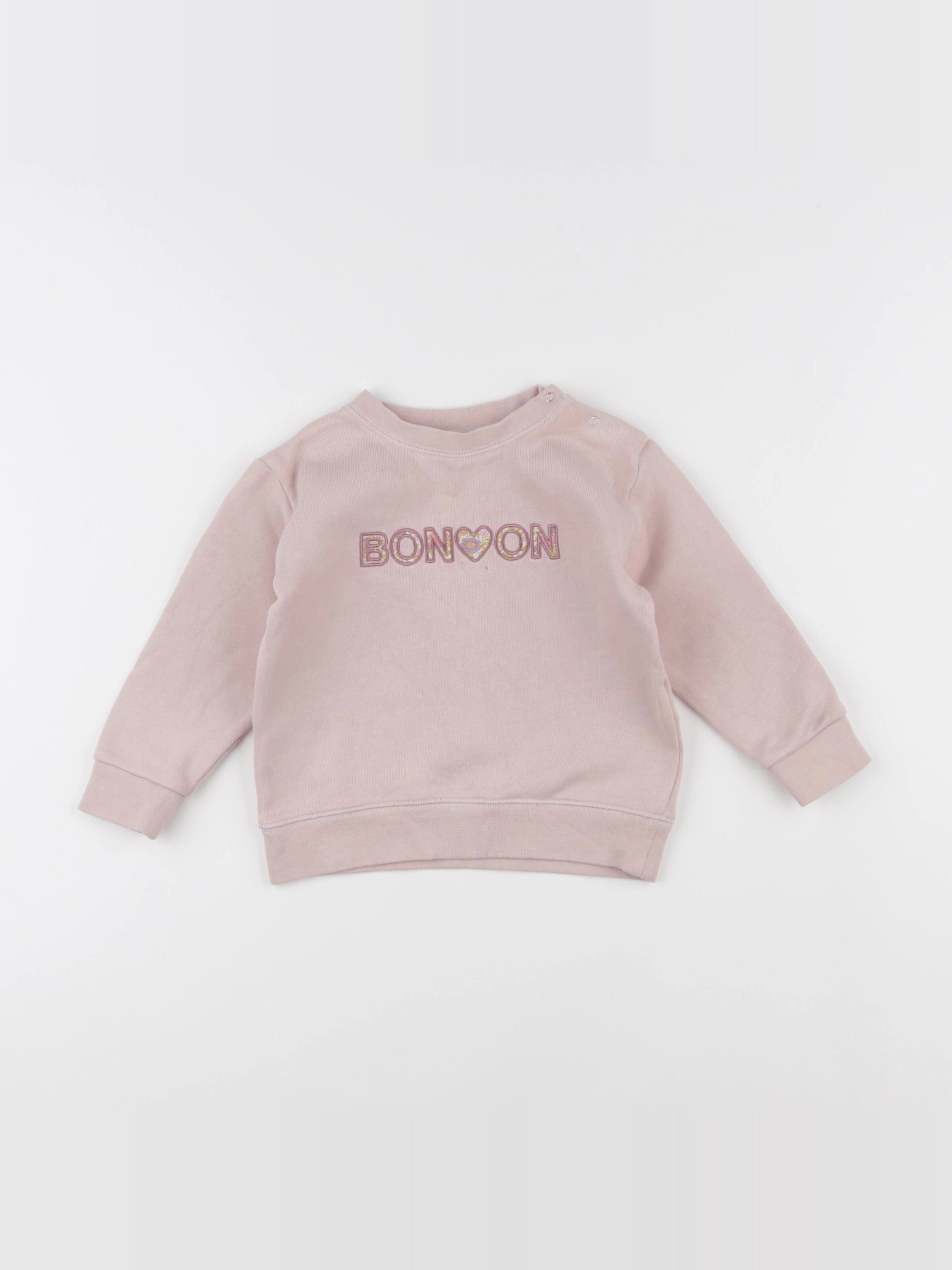 Bonton - sweat rose - 18 mois