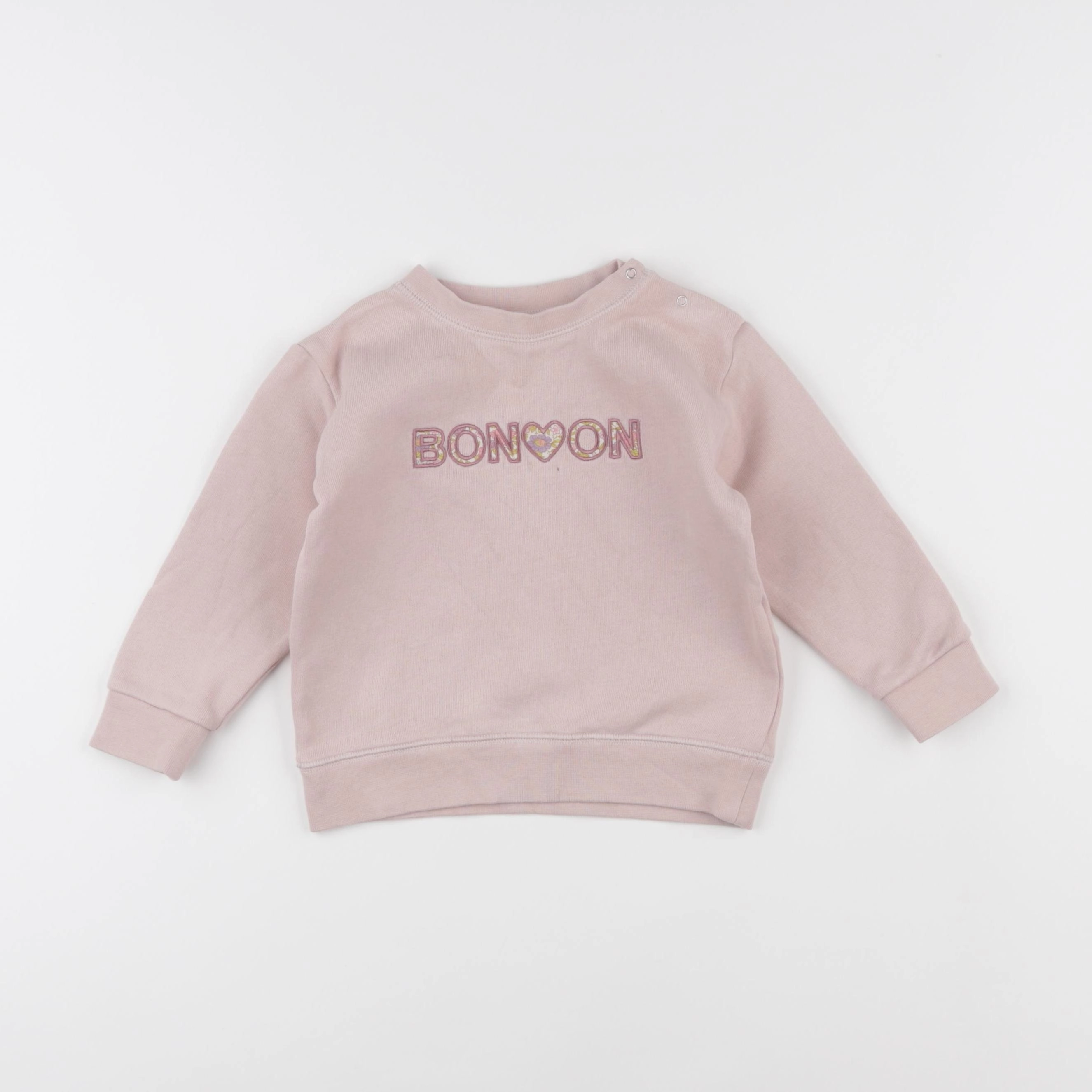Bonton - sweat rose - 18 mois