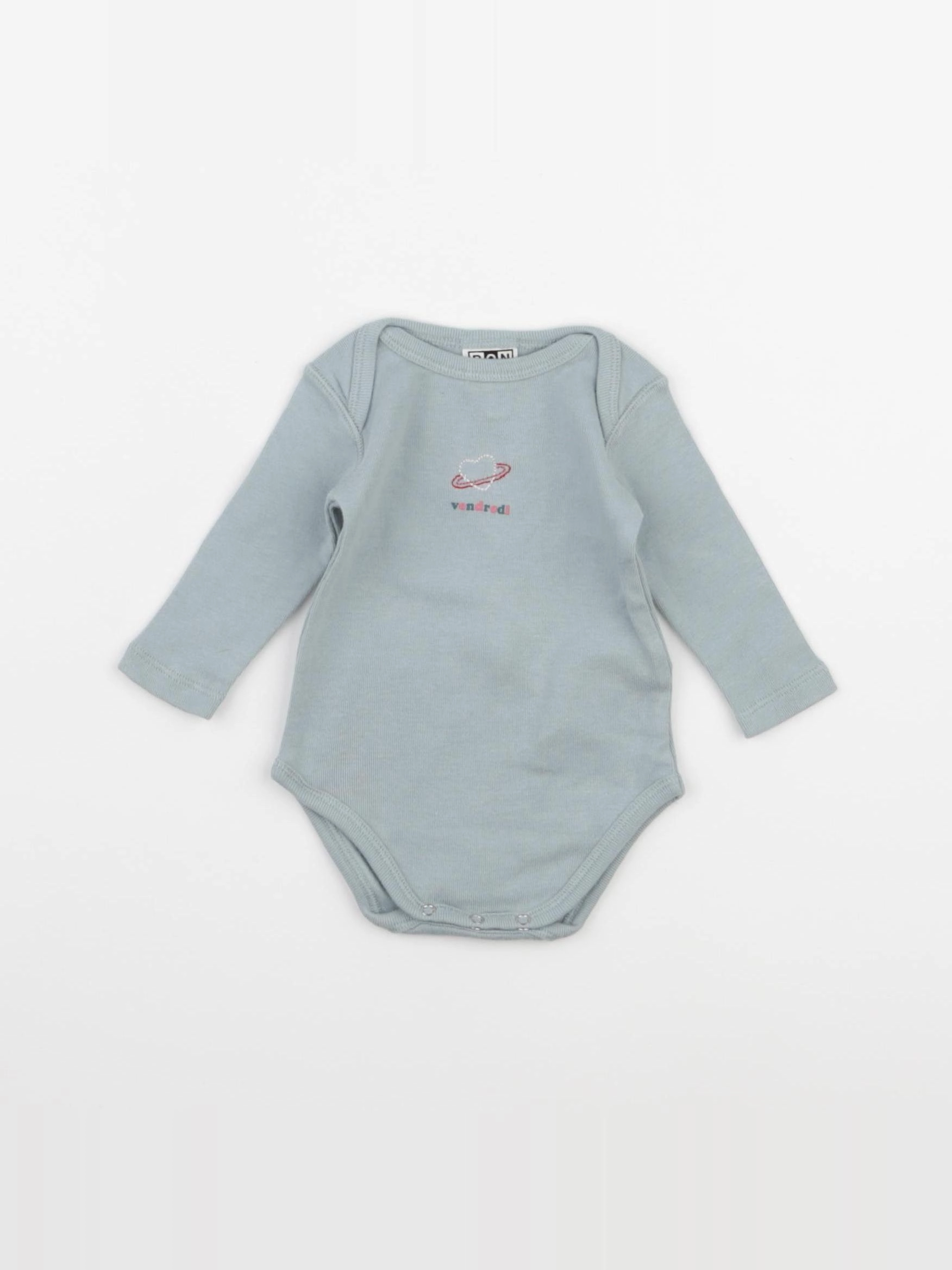 Bonton - body bleu - 1 mois