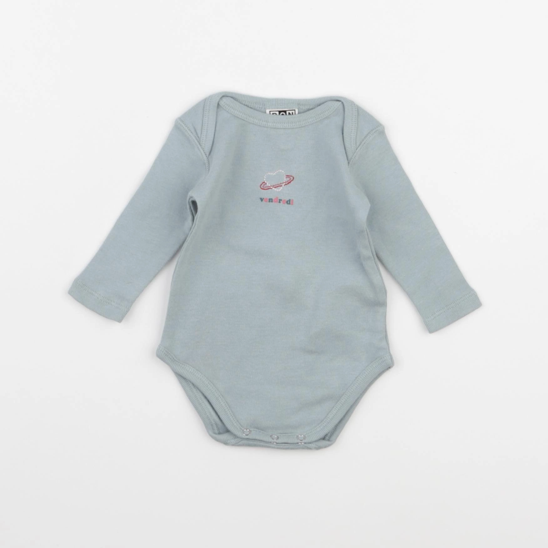 Bonton - body bleu - 1 mois