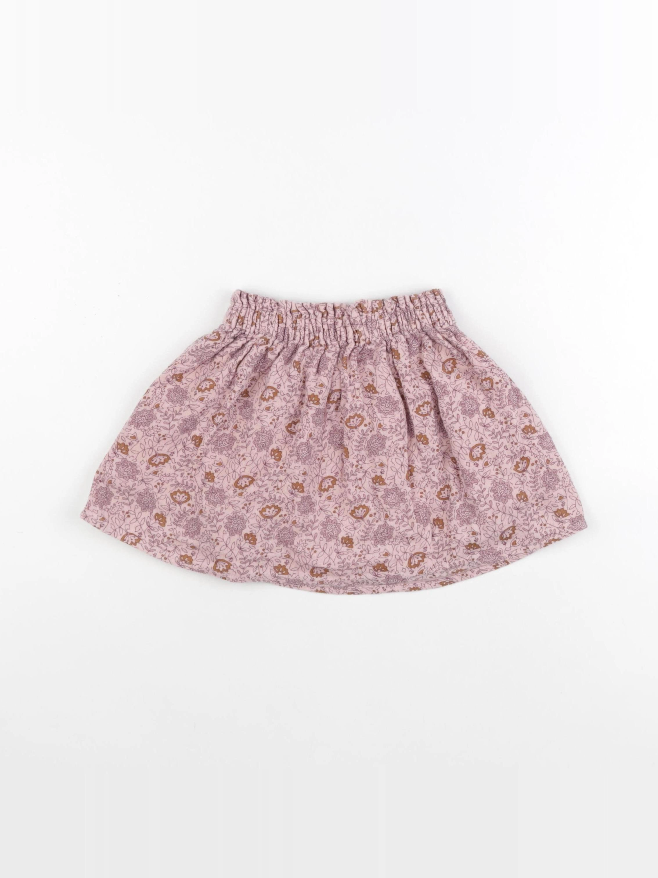 Little Cigogne - jupe rose - 2 ans