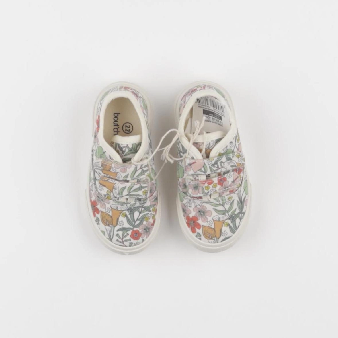 Boutchou - tennis à scratch/ lacets multicolore - pointure 22