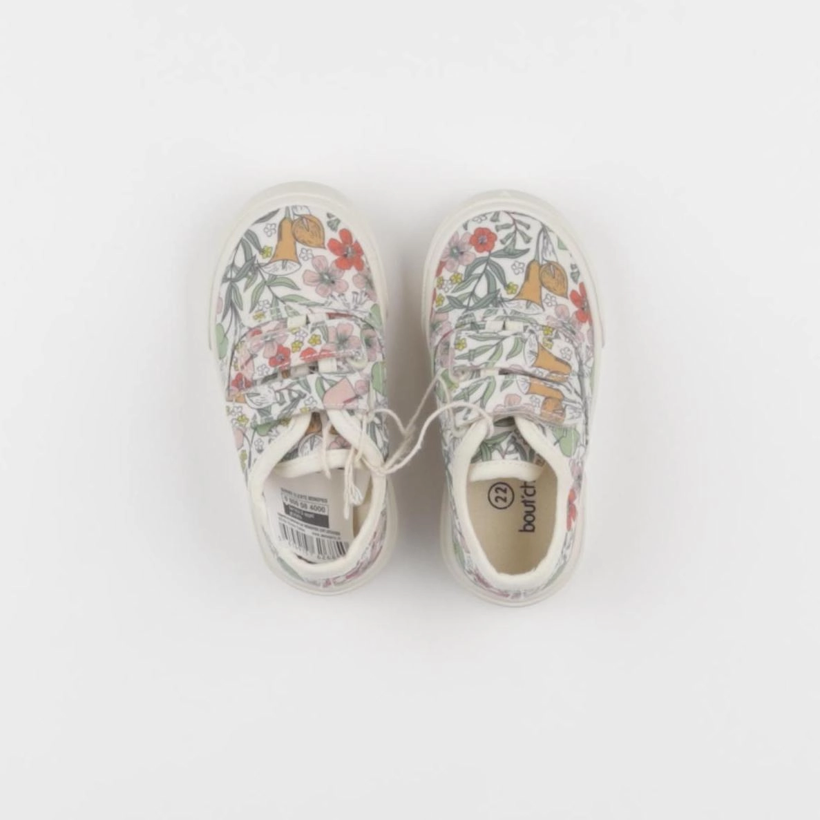Boutchou - tennis à scratch/ lacets multicolore - pointure 22