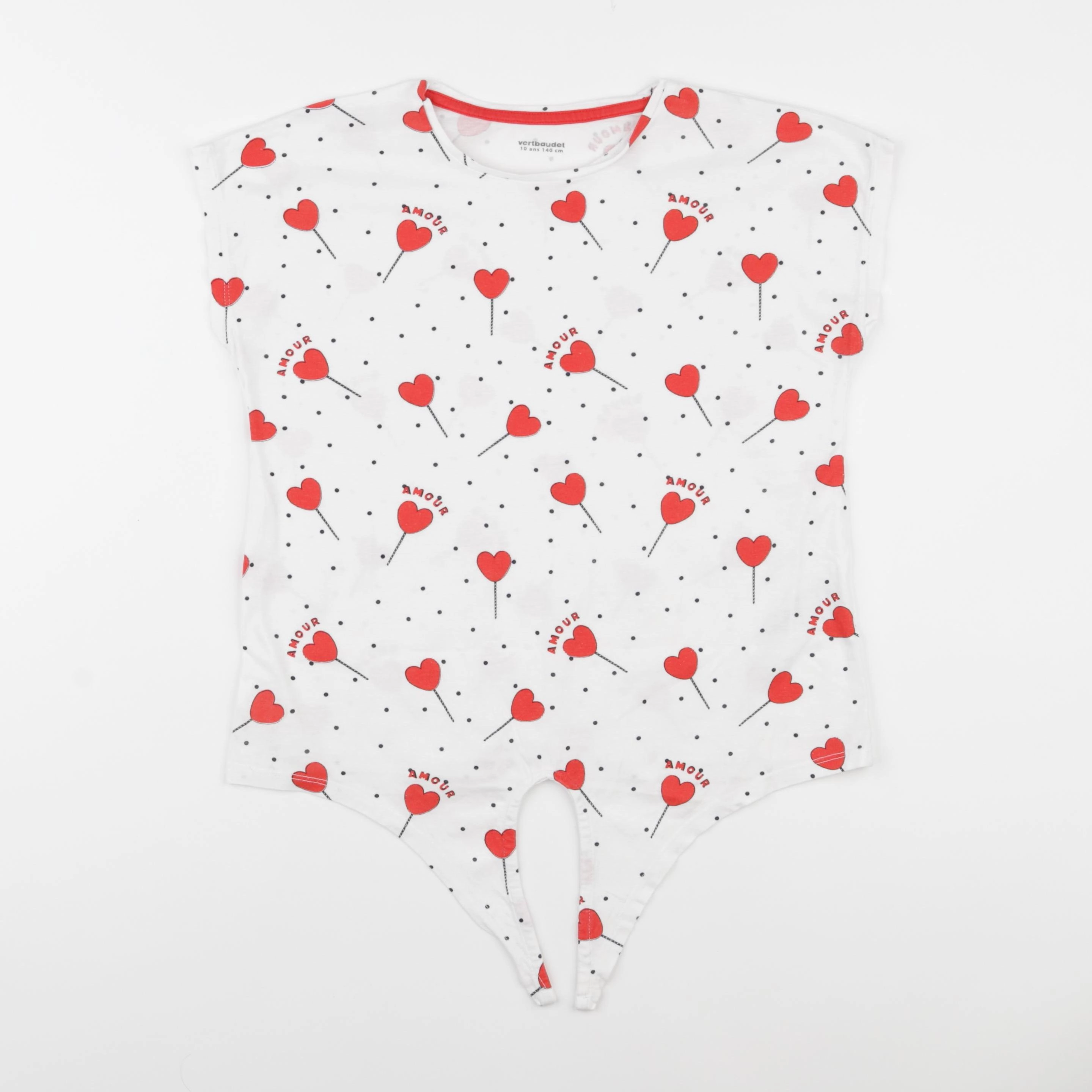 Vertbaudet - tee-shirt blanc - 10 ans