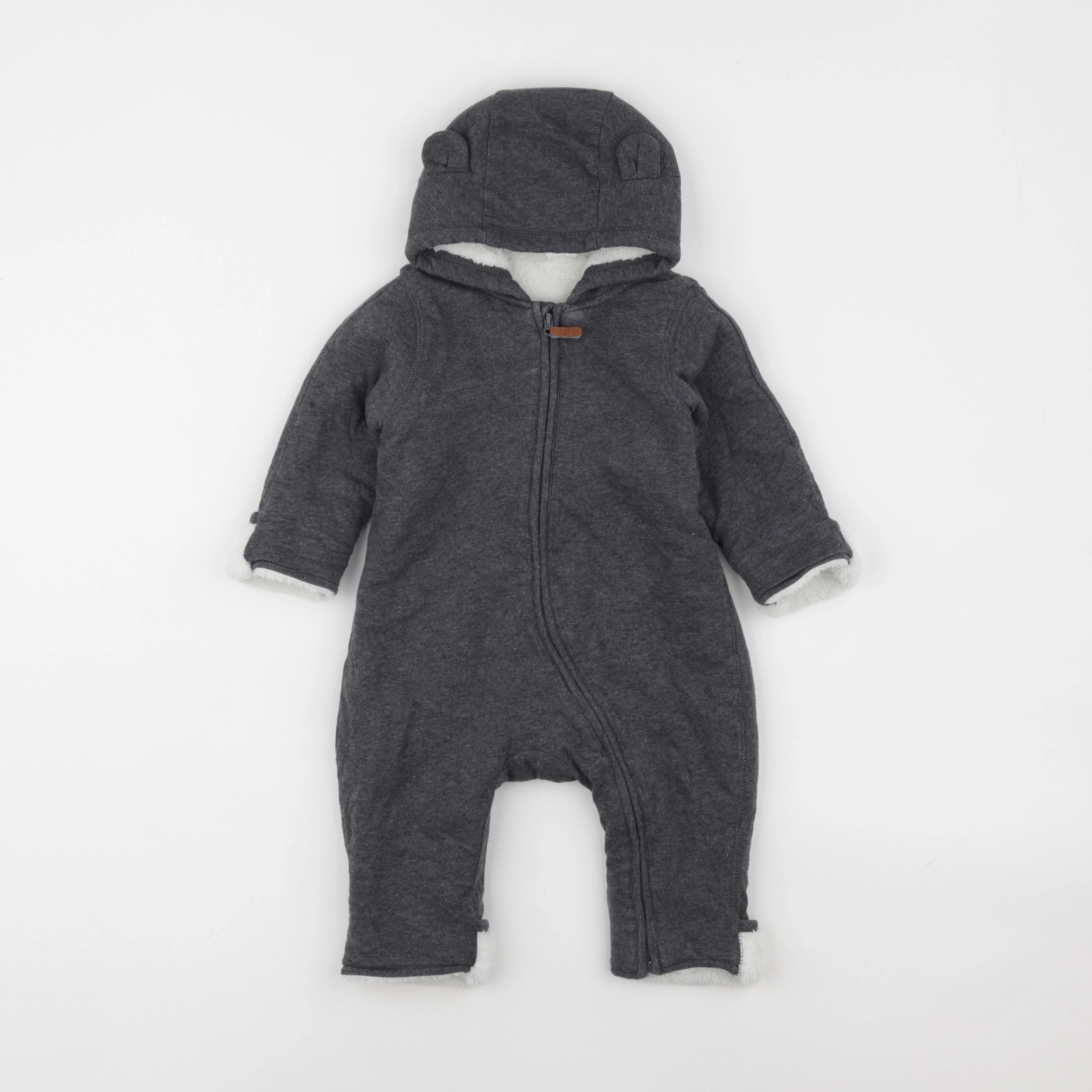 H&M - combinaison doublé gris - 3/6 mois