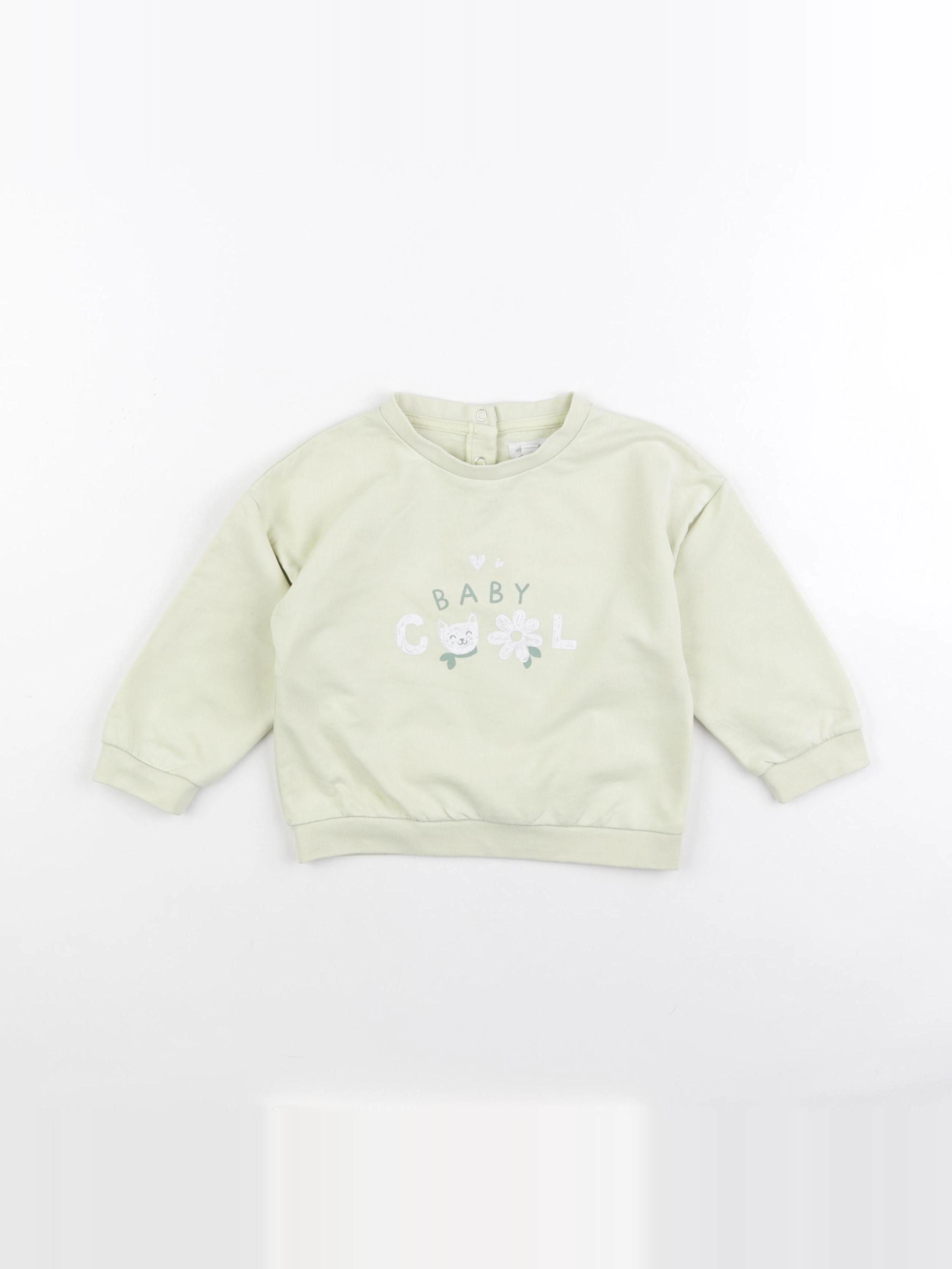 Vertbaudet - sweat jaune - 24 mois