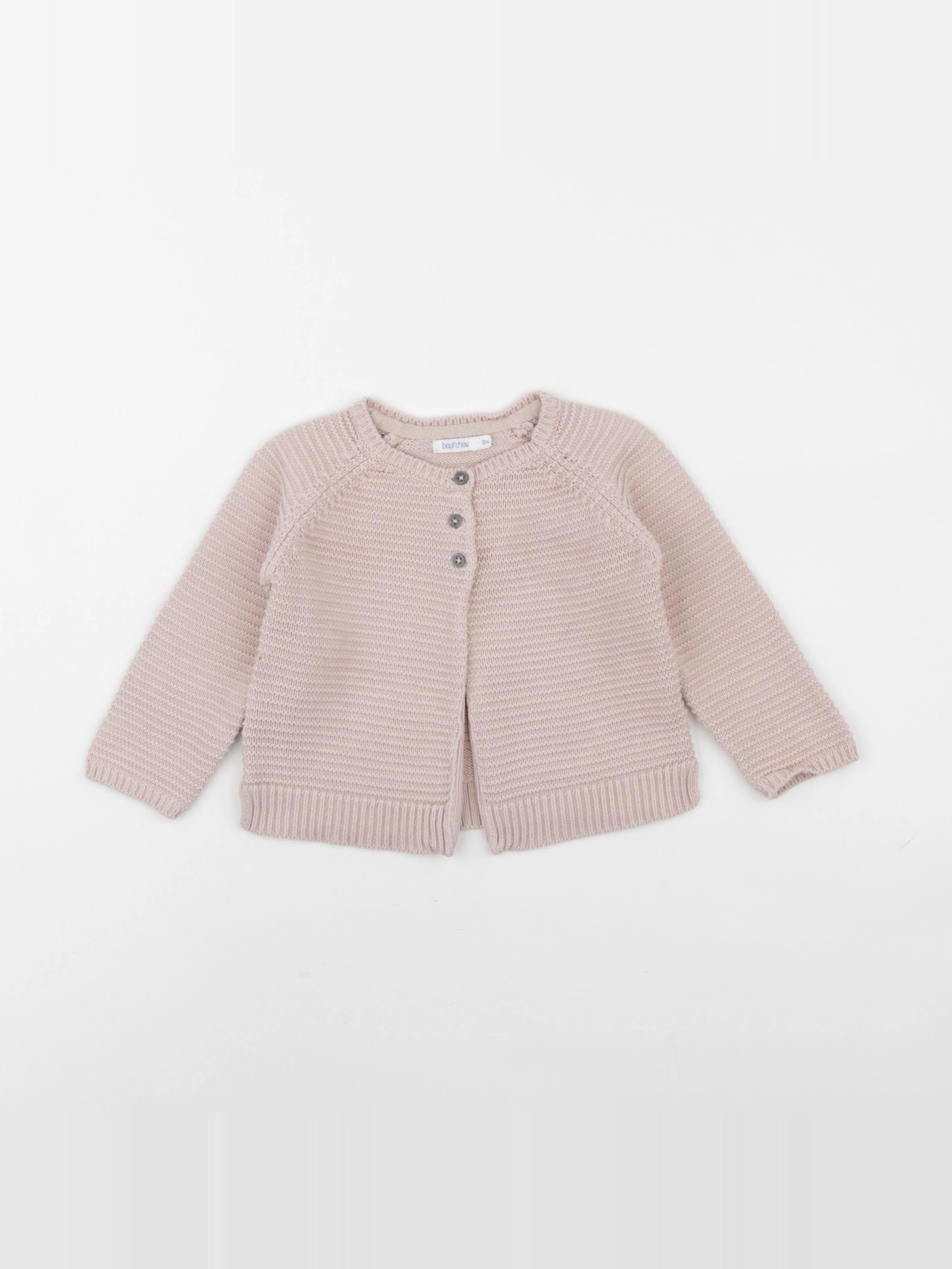 Boutchou - gilet rose - 12 mois