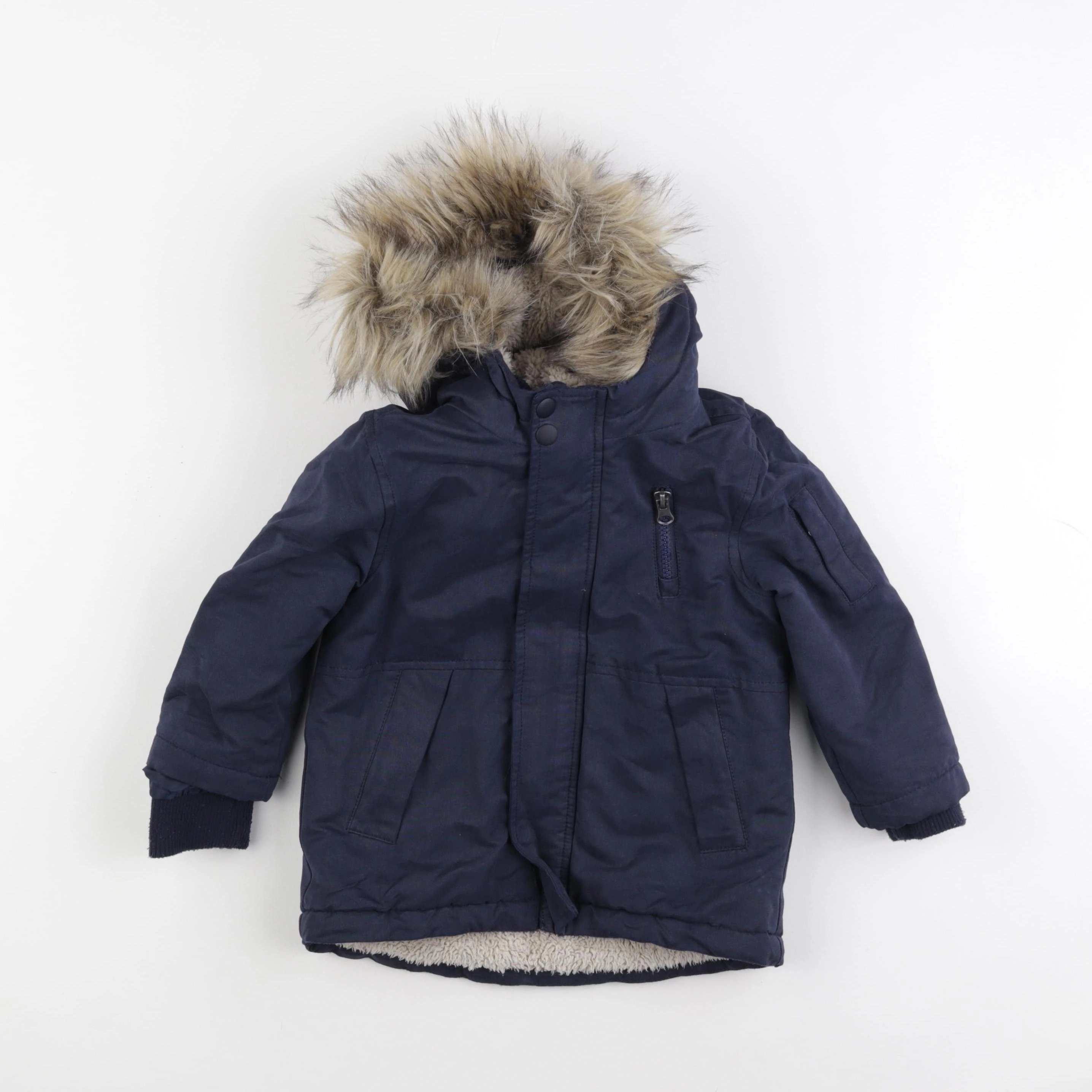 Vertbaudet - manteau bleu - 3 ans