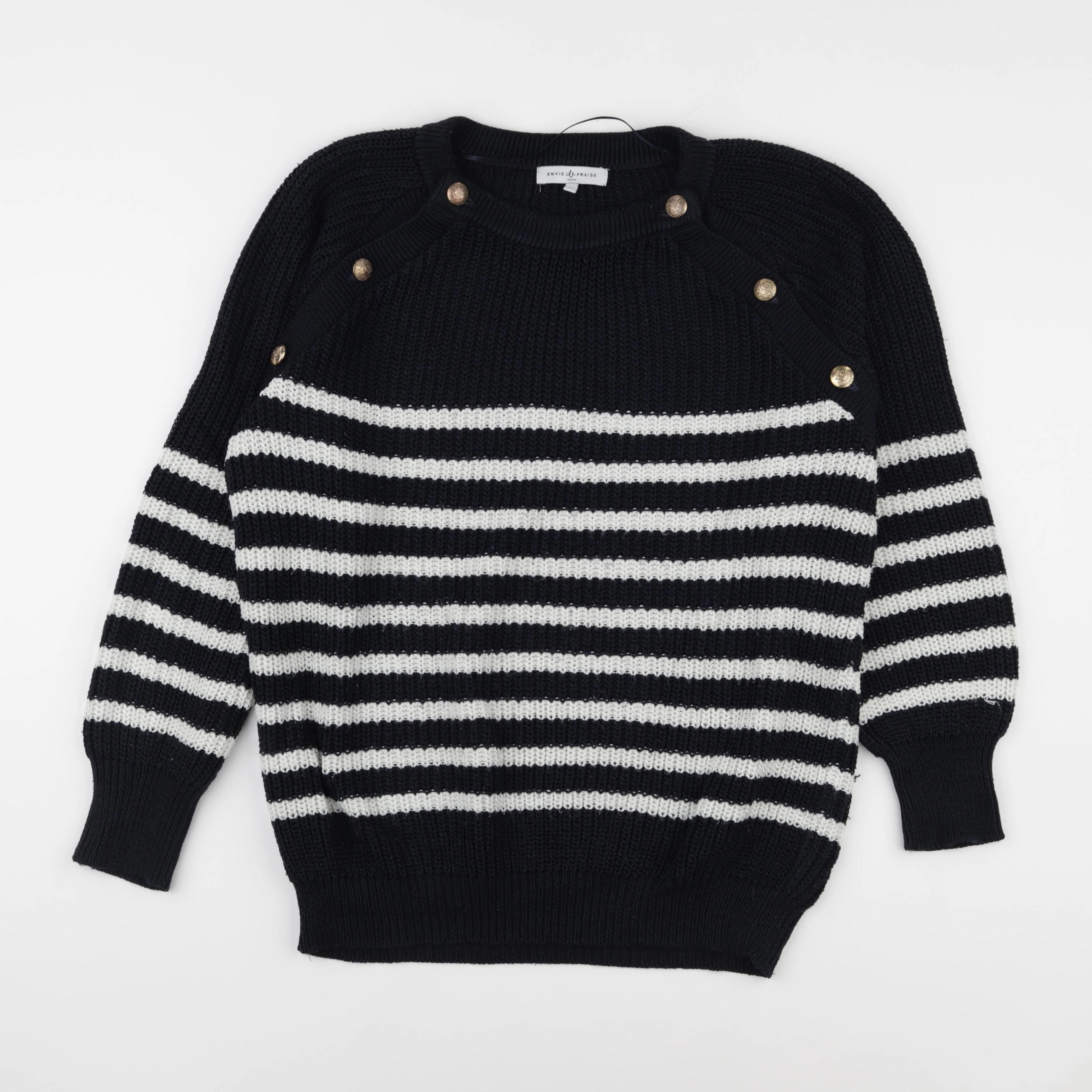 Envie de fraise - pull grossesse bleu - s