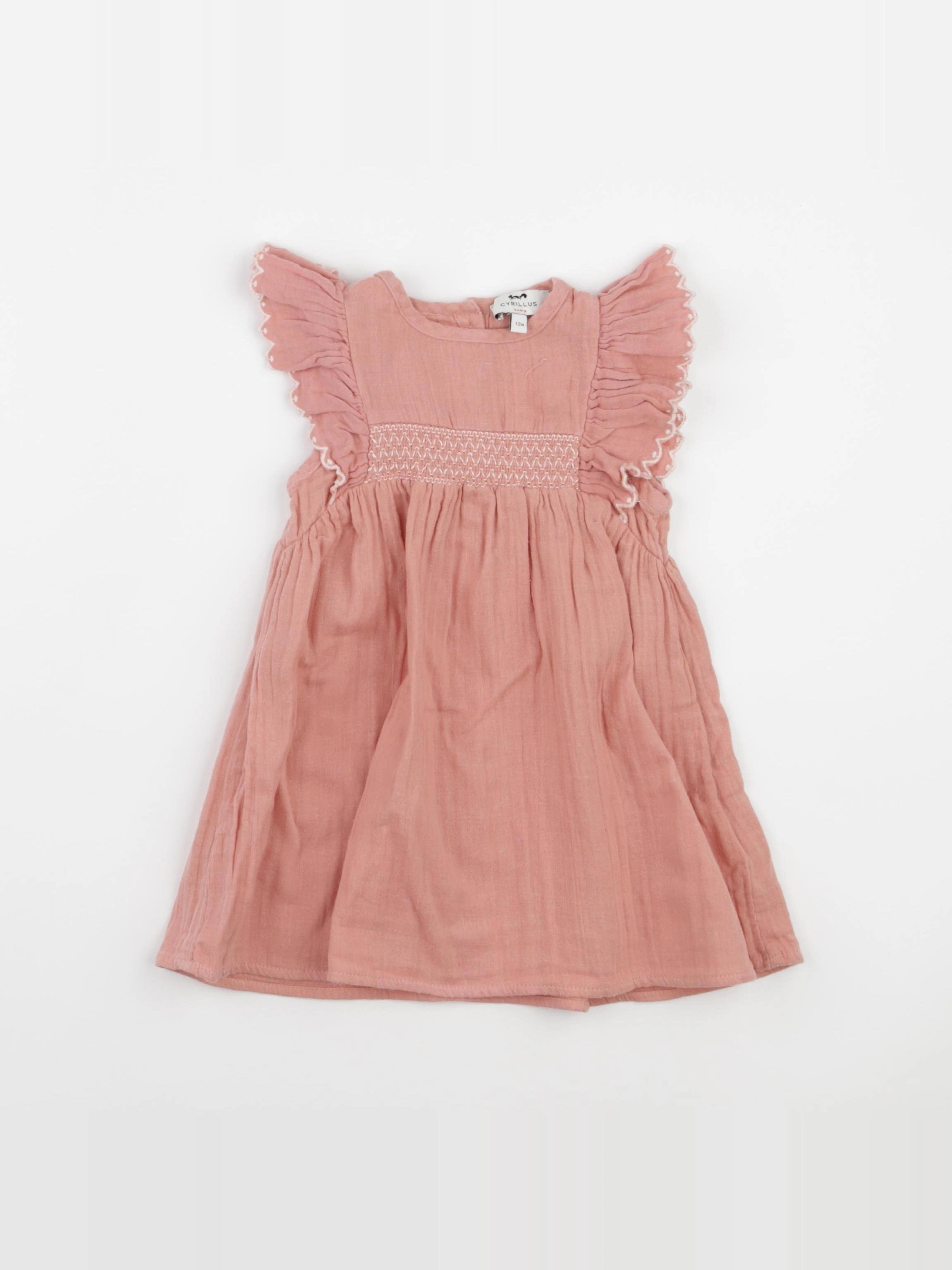 Cyrillus - robe rose - 12 mois