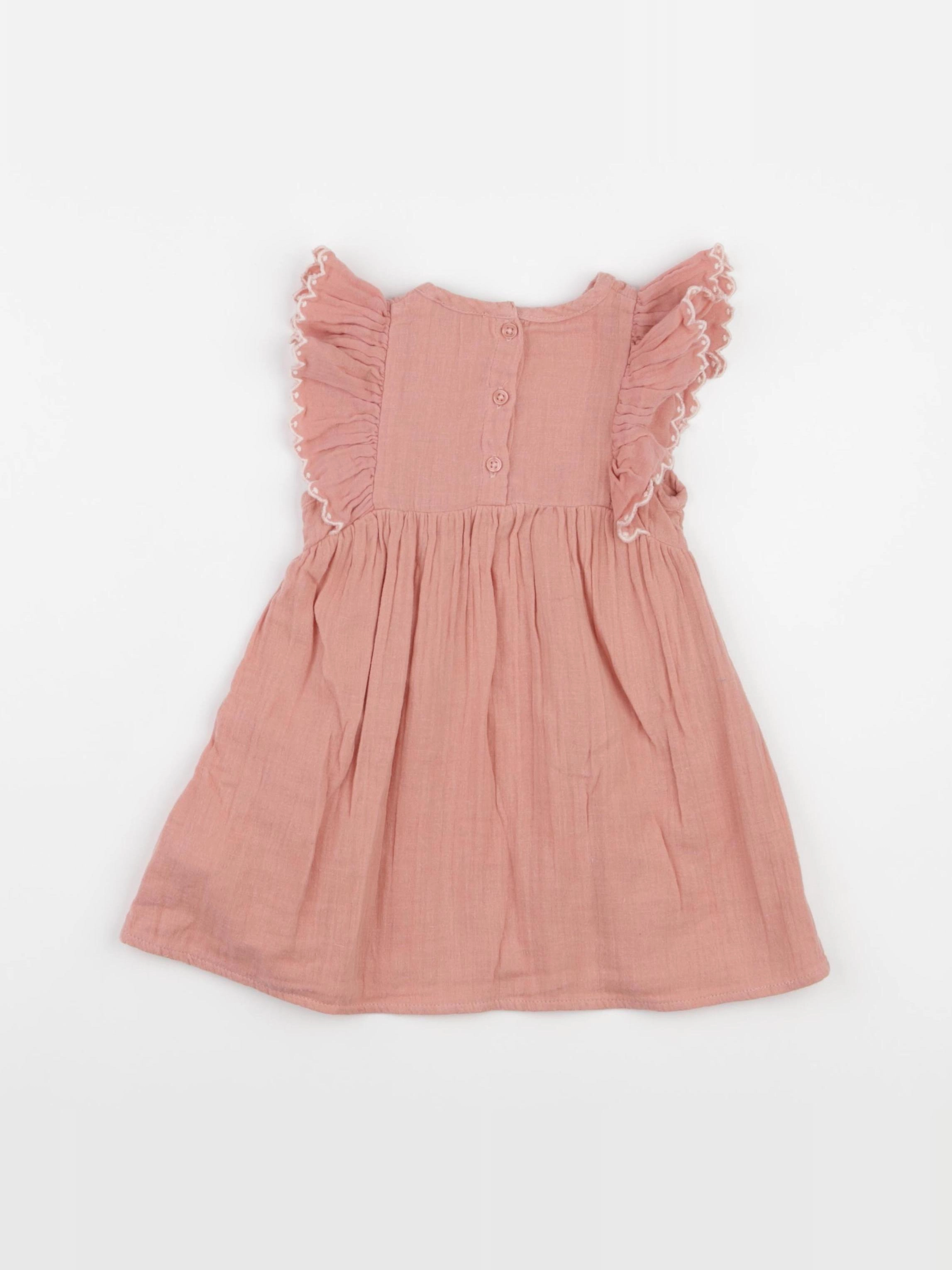 Cyrillus - robe rose - 12 mois