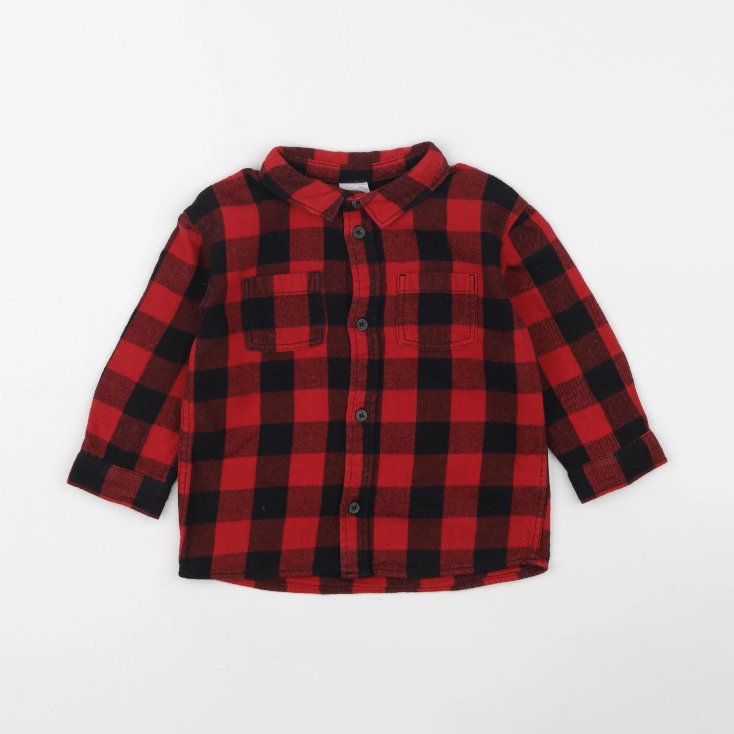 H&M - chemise rouge - 9/12 mois