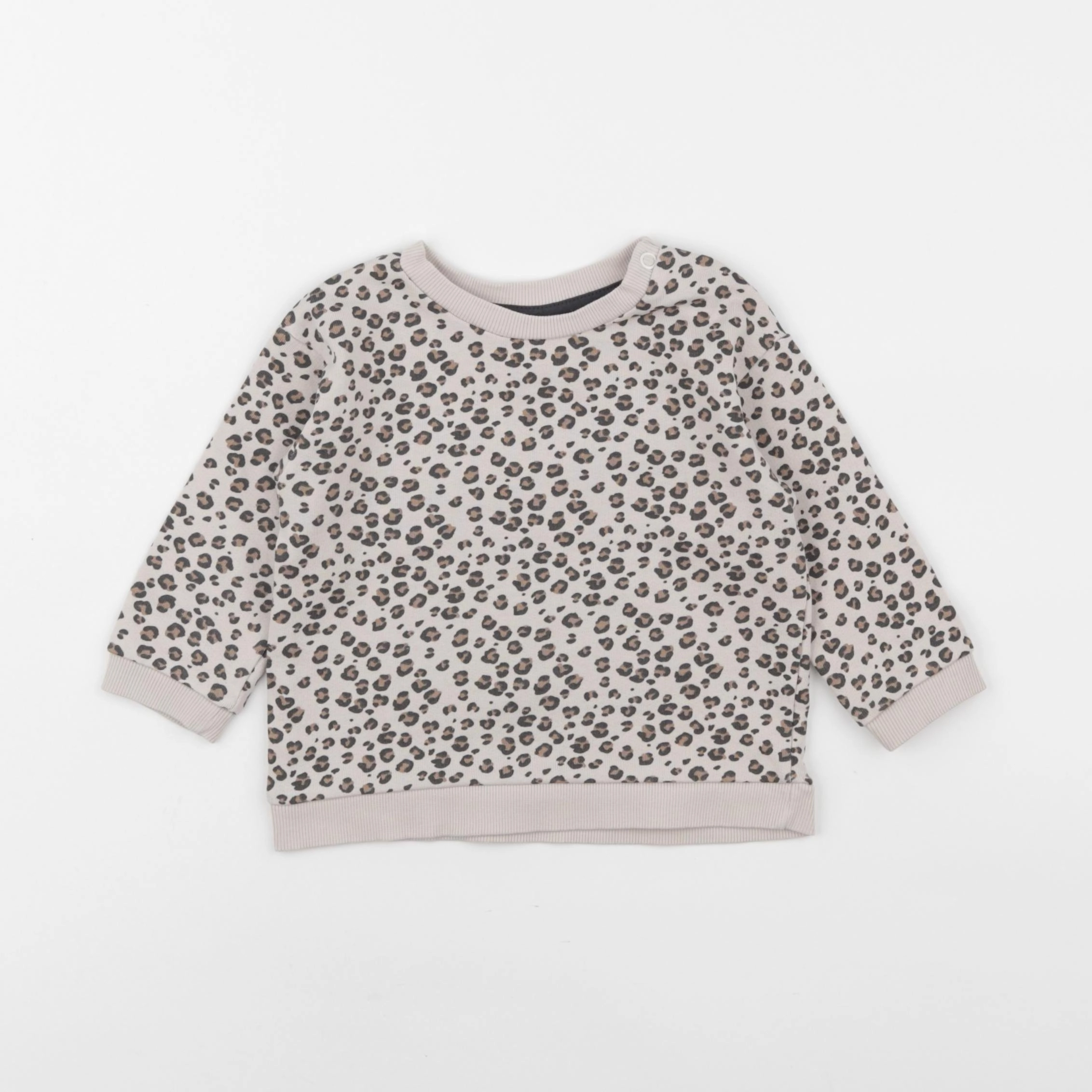 H&M - sweat beige - 6/9 mois