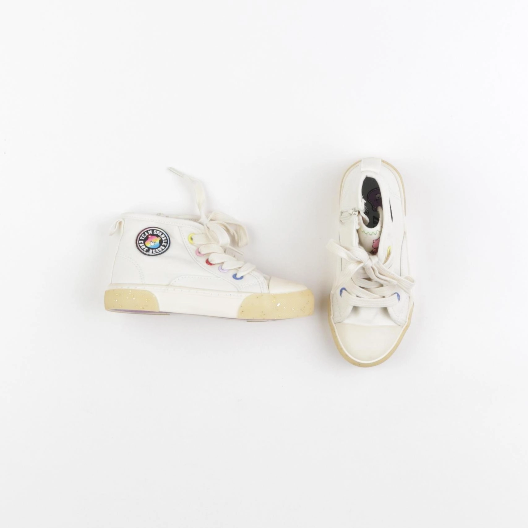 Zara - tennis à scratch/ lacets beige - pointure 25