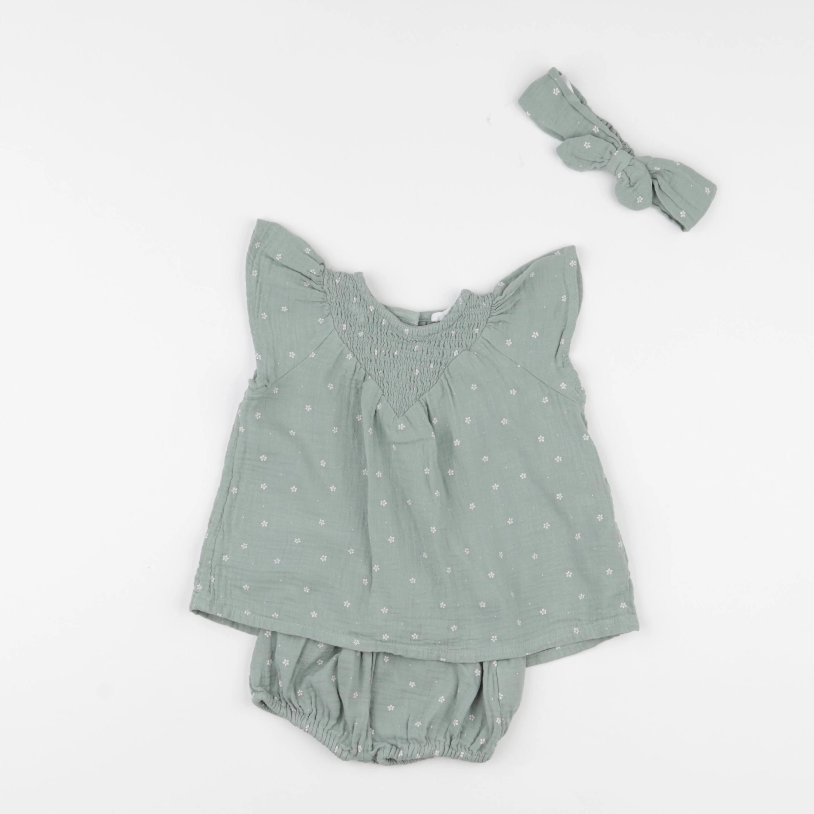 Vertbaudet - ensemble vert - 3 mois