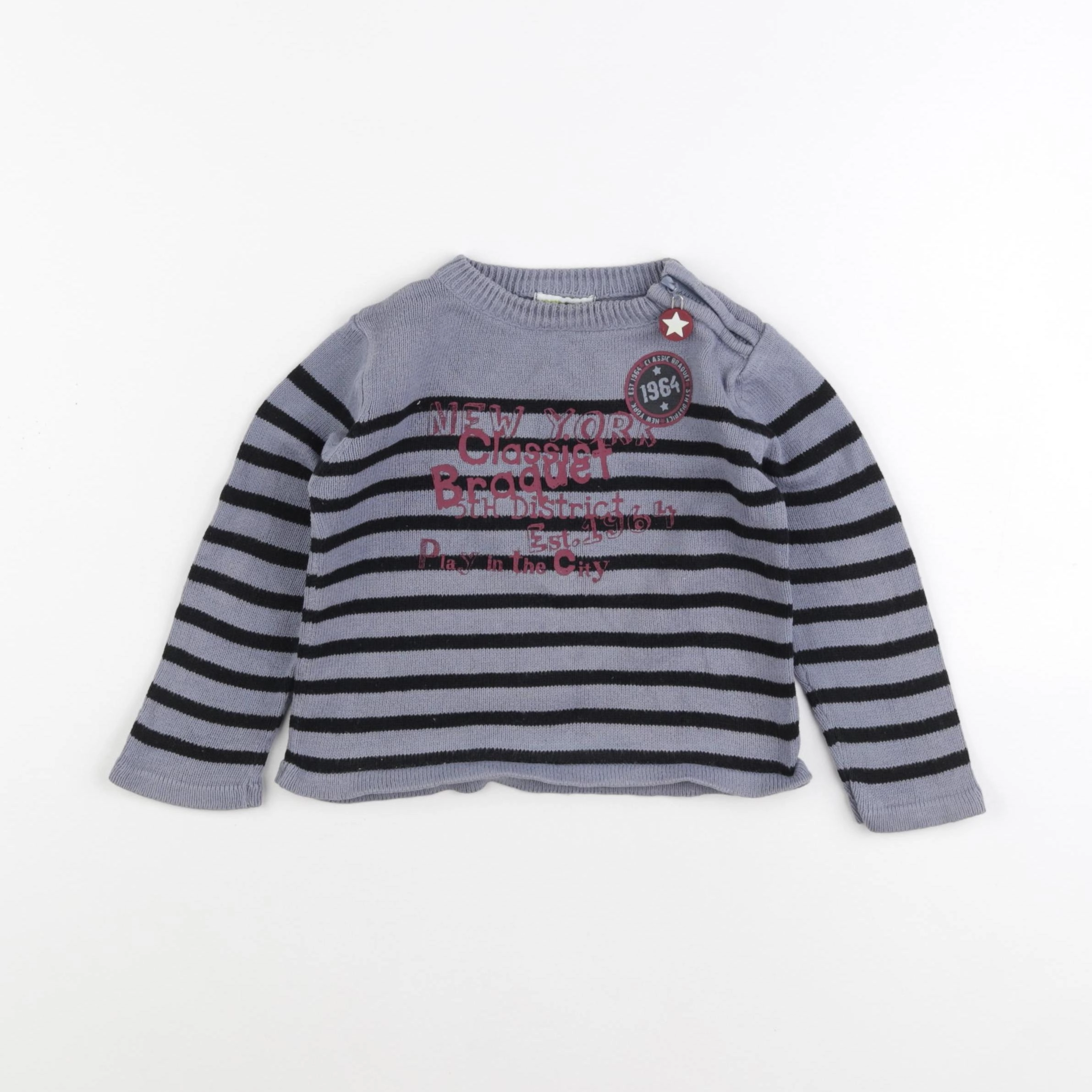 Vertbaudet - pull bleu - 2 ans