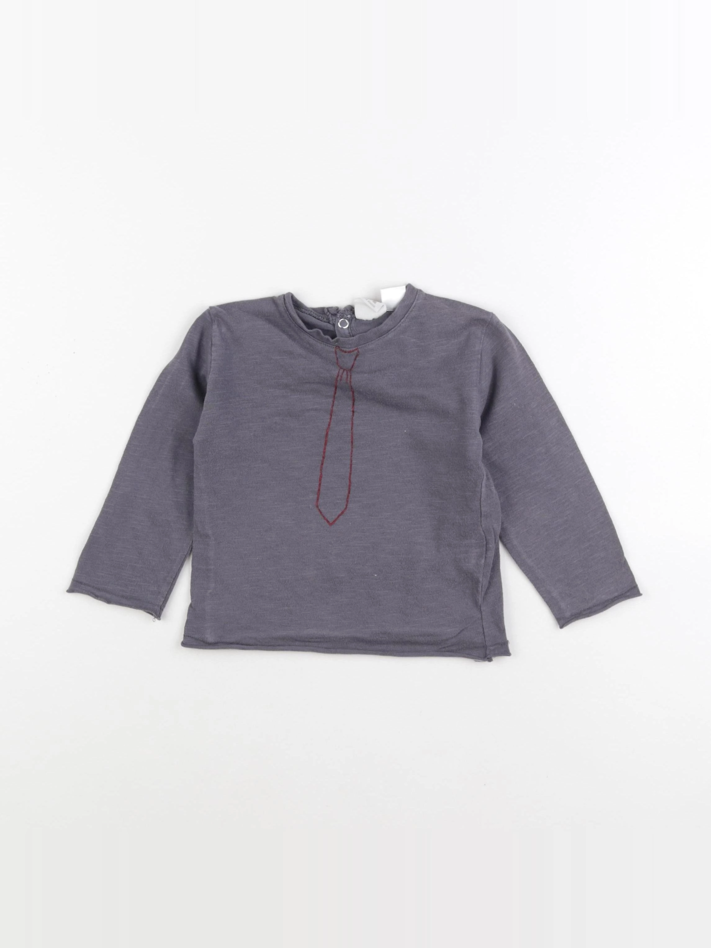 Zara - tee-shirt gris - 12/18 mois