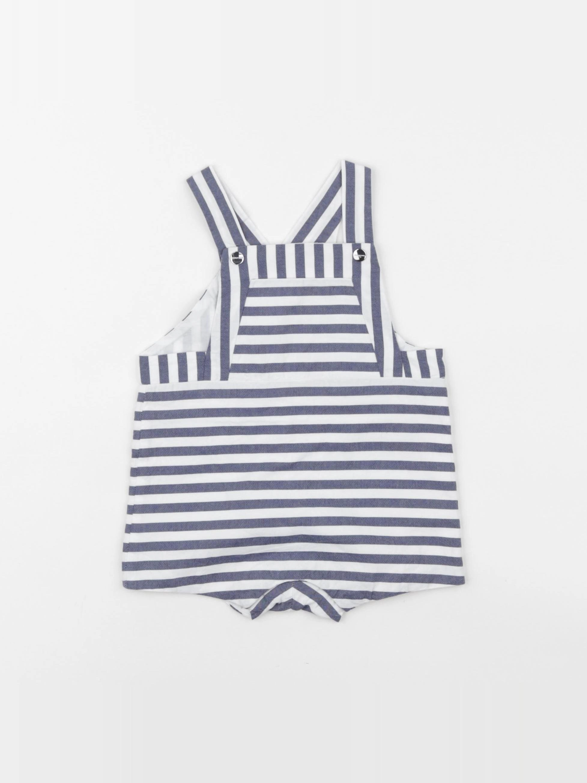 Jacadi - salopette blanc, bleu - 6 mois