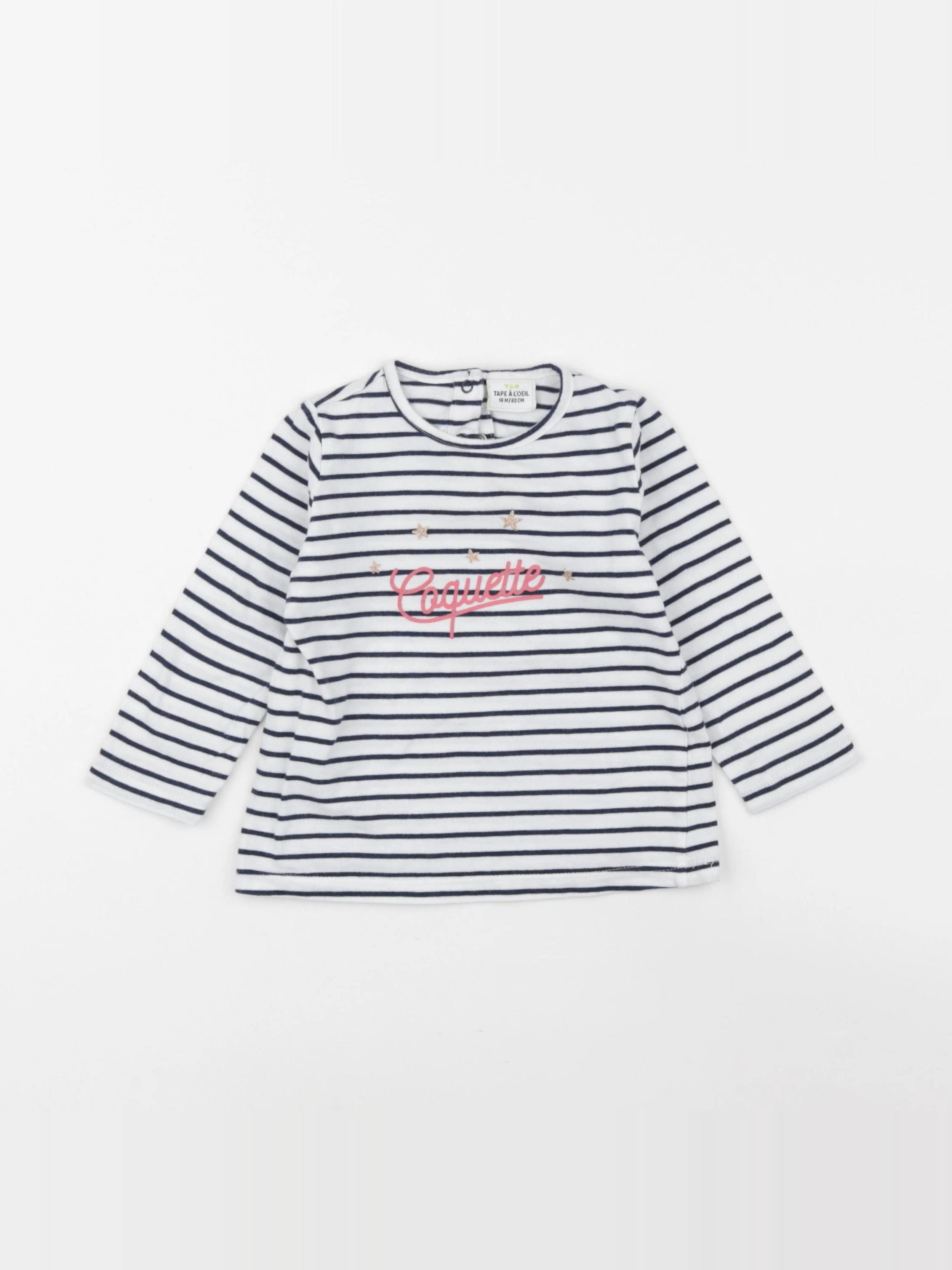 Tape à l'oeil - tee-shirt blanc, bleu - 18 mois