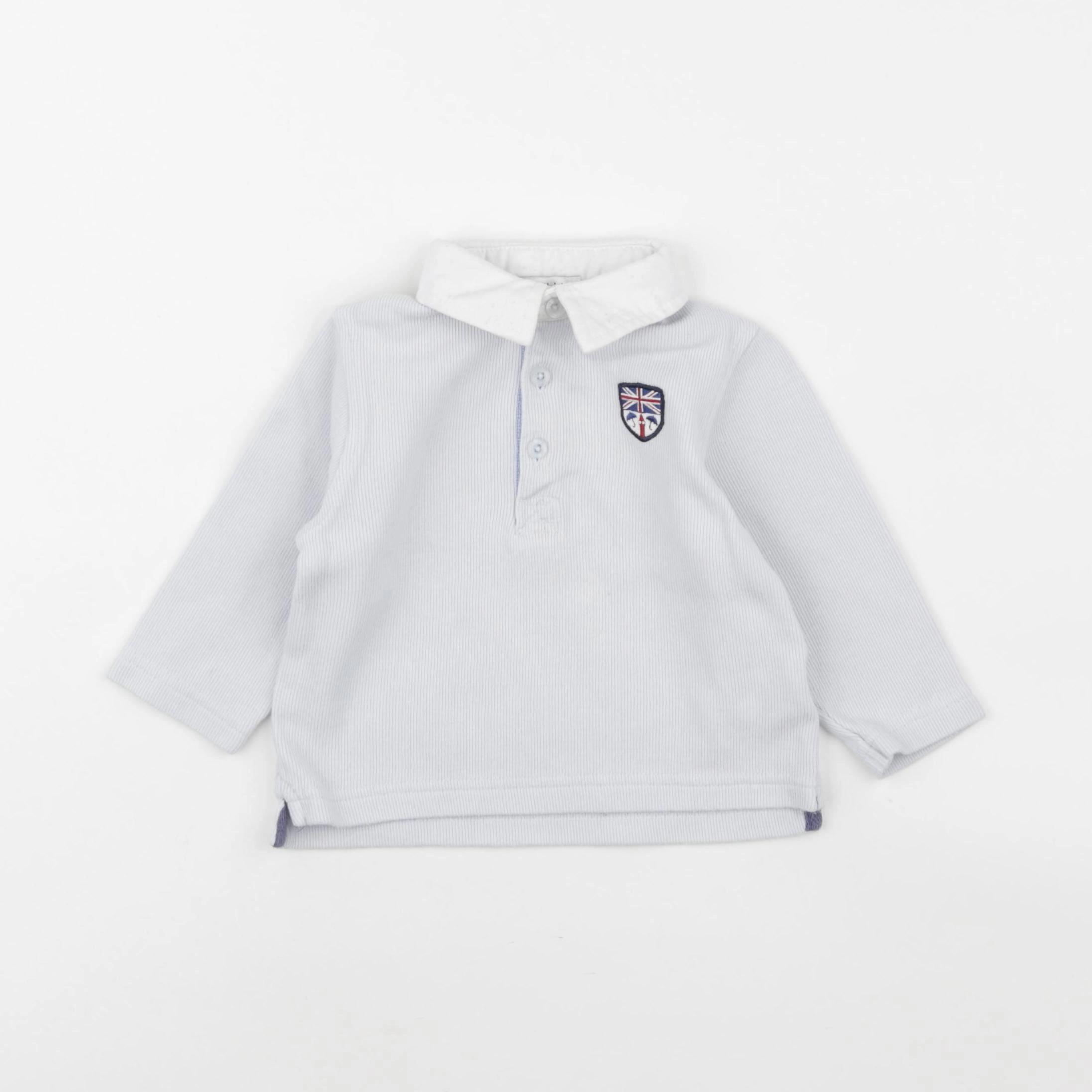 Cyrillus - polo bleu - 9 mois
