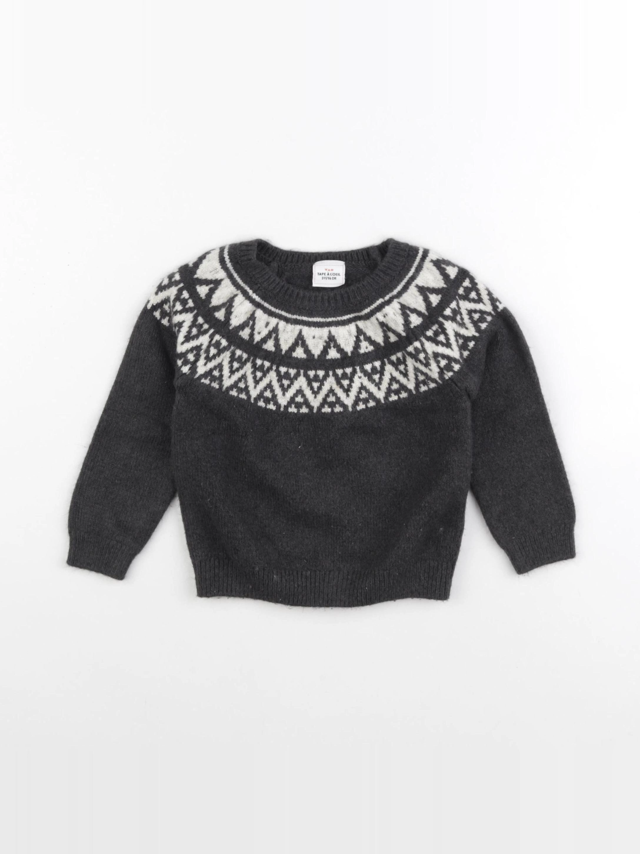 Tape à l'oeil - pull gris - 3 ans