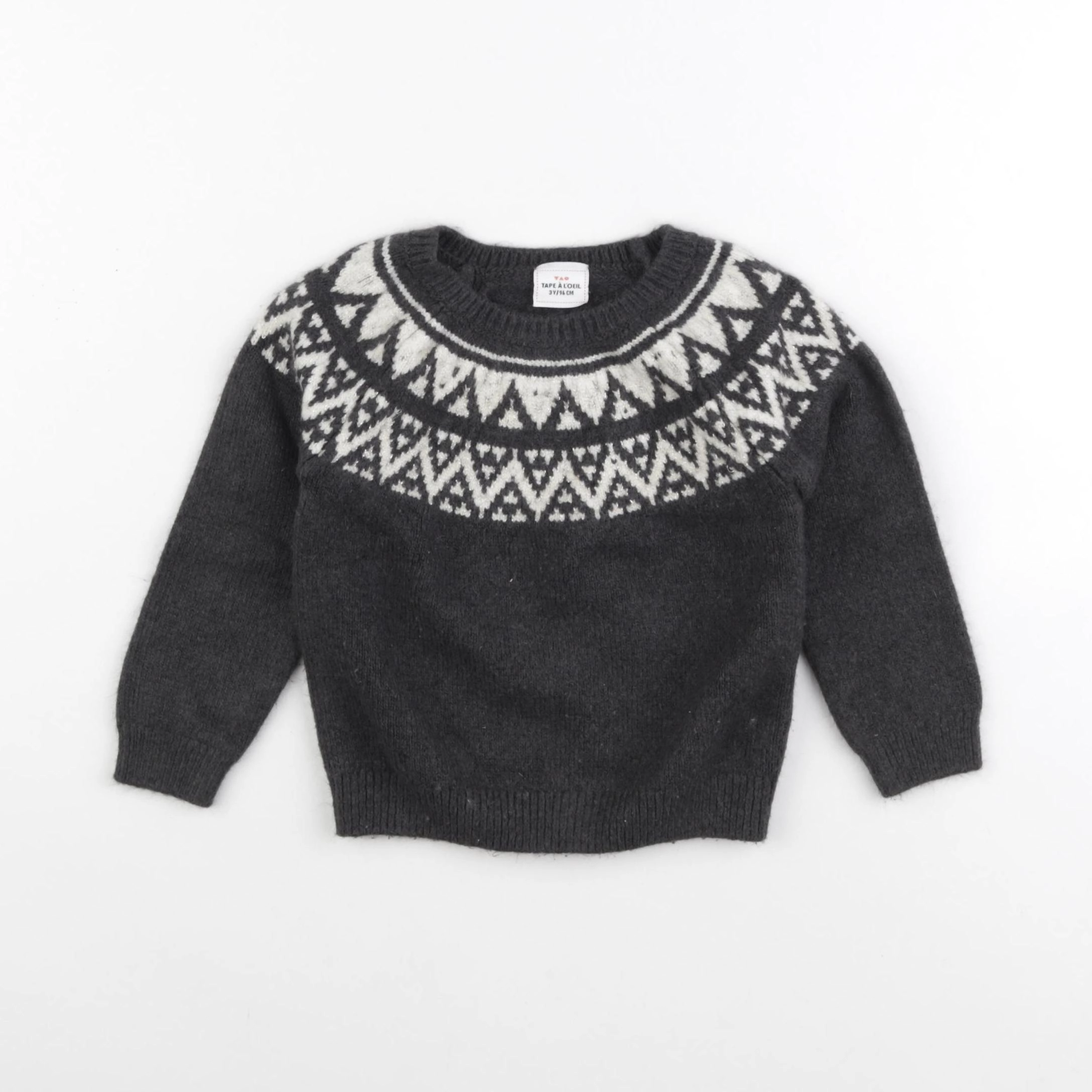 Tape à l'oeil - pull gris - 3 ans