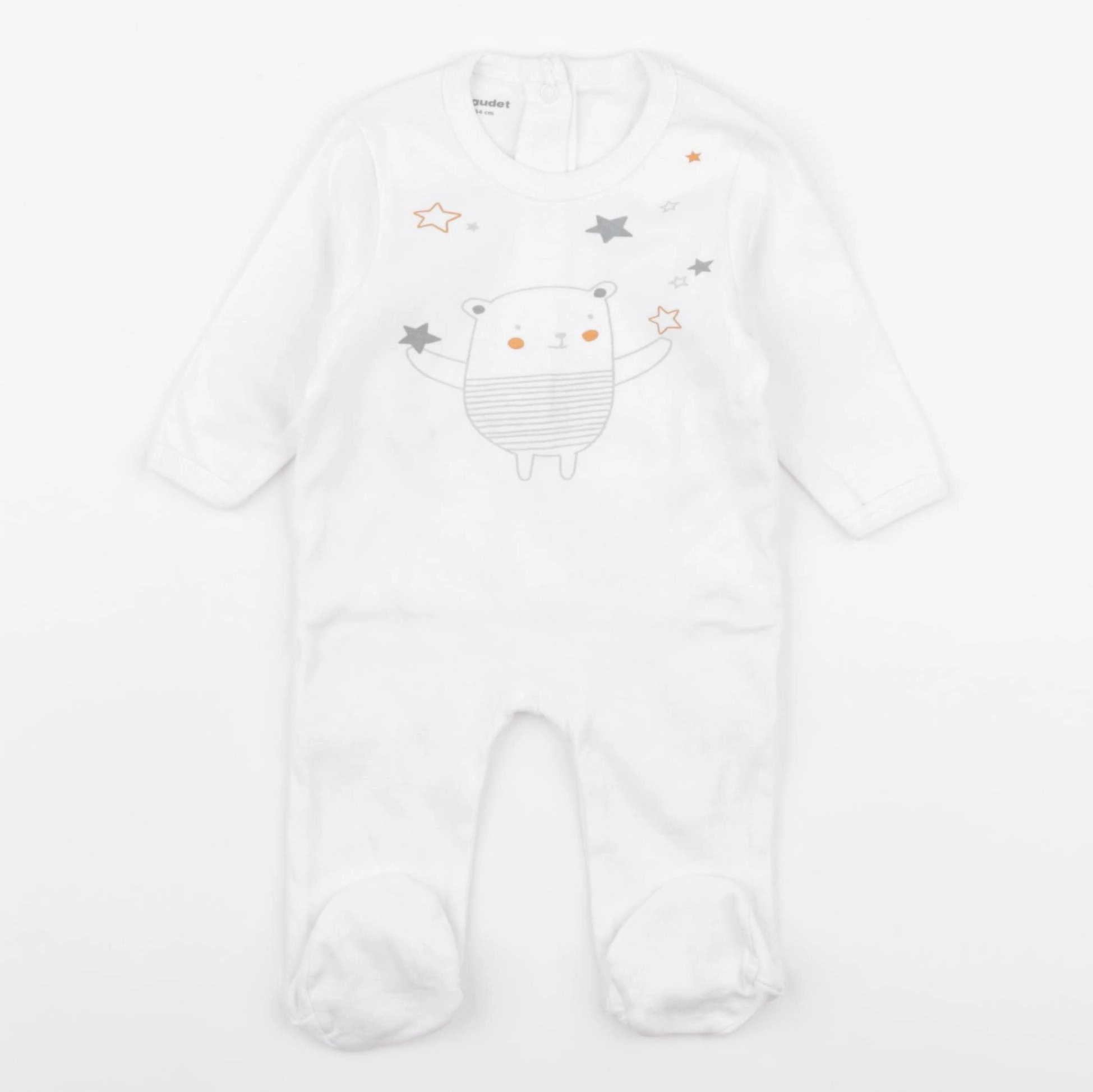 Vertbaudet - pyjama coton blanc - 1 mois