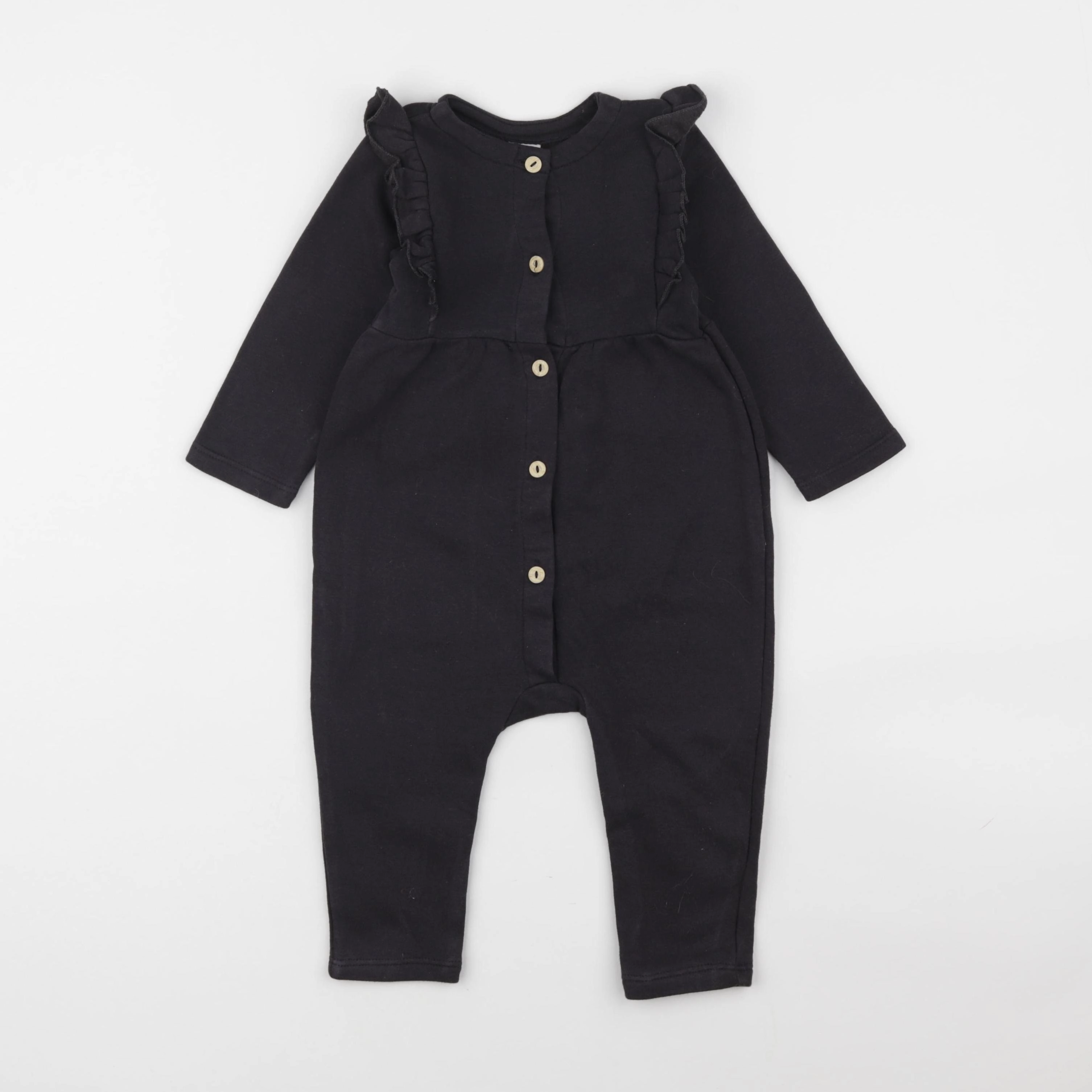 H&M - combinaison noir - 9/12 mois