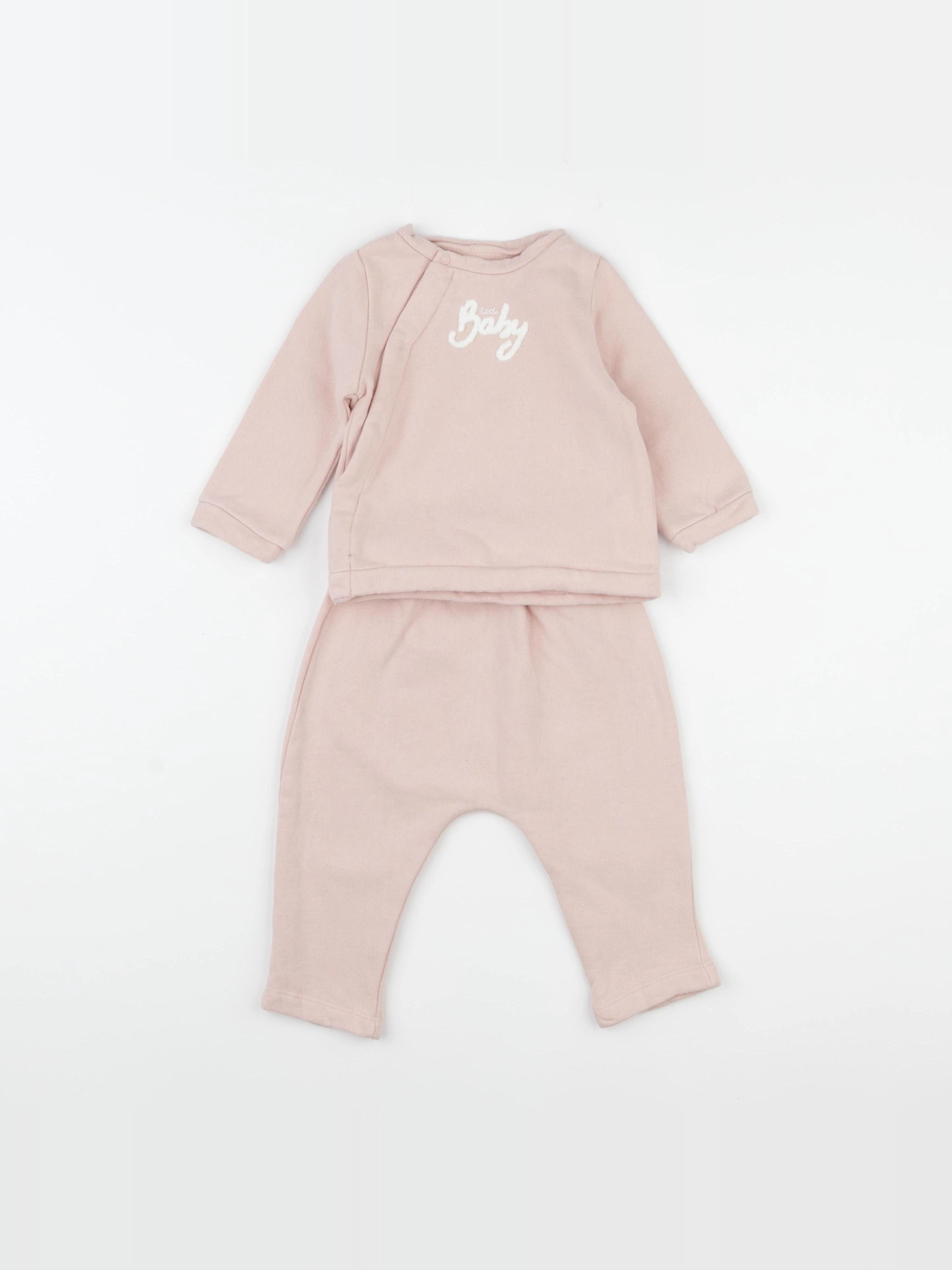 Vertbaudet - ensemble rose - 6 mois