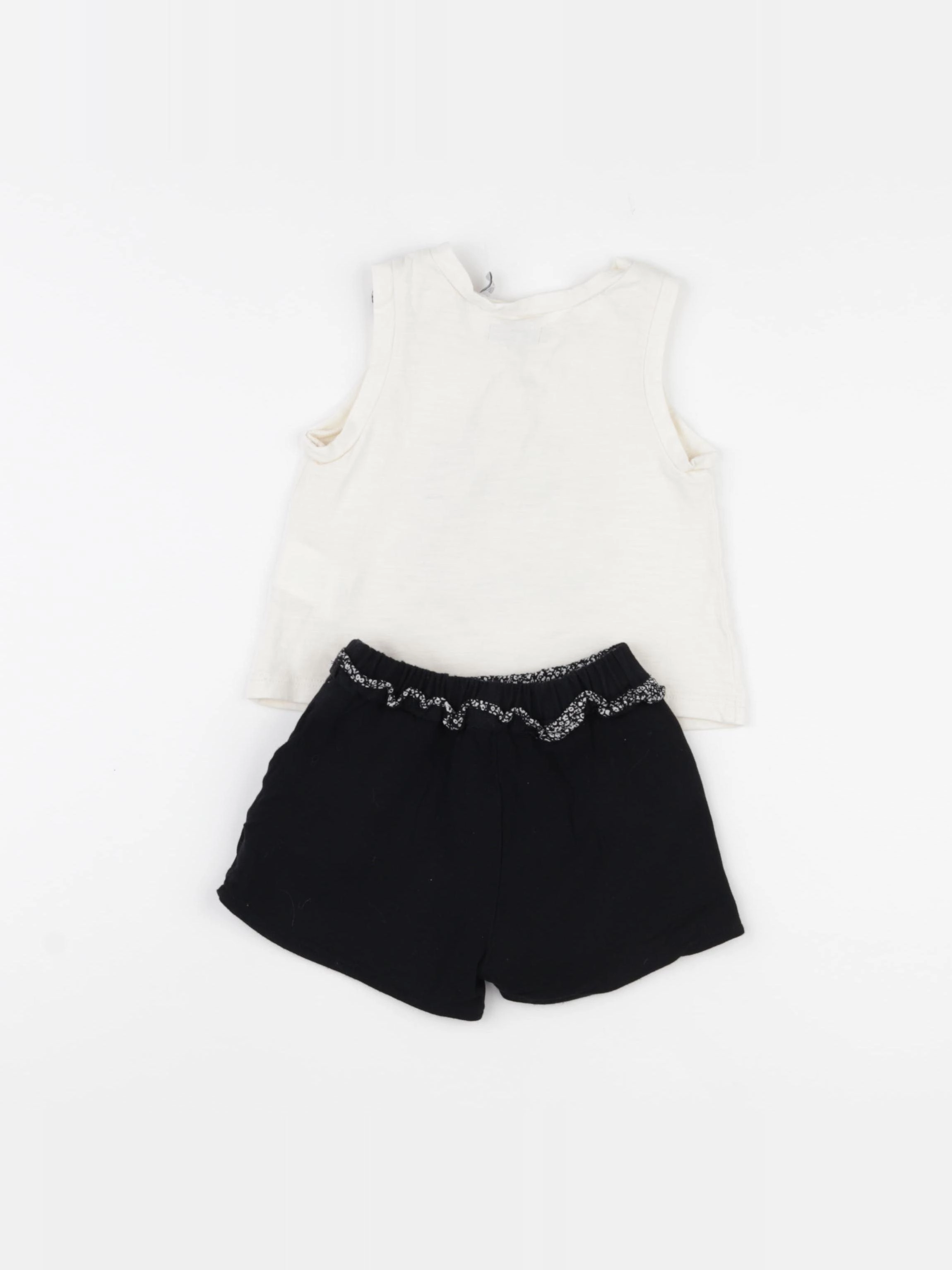 IKKS - ensemble blanc, noir - 12 mois