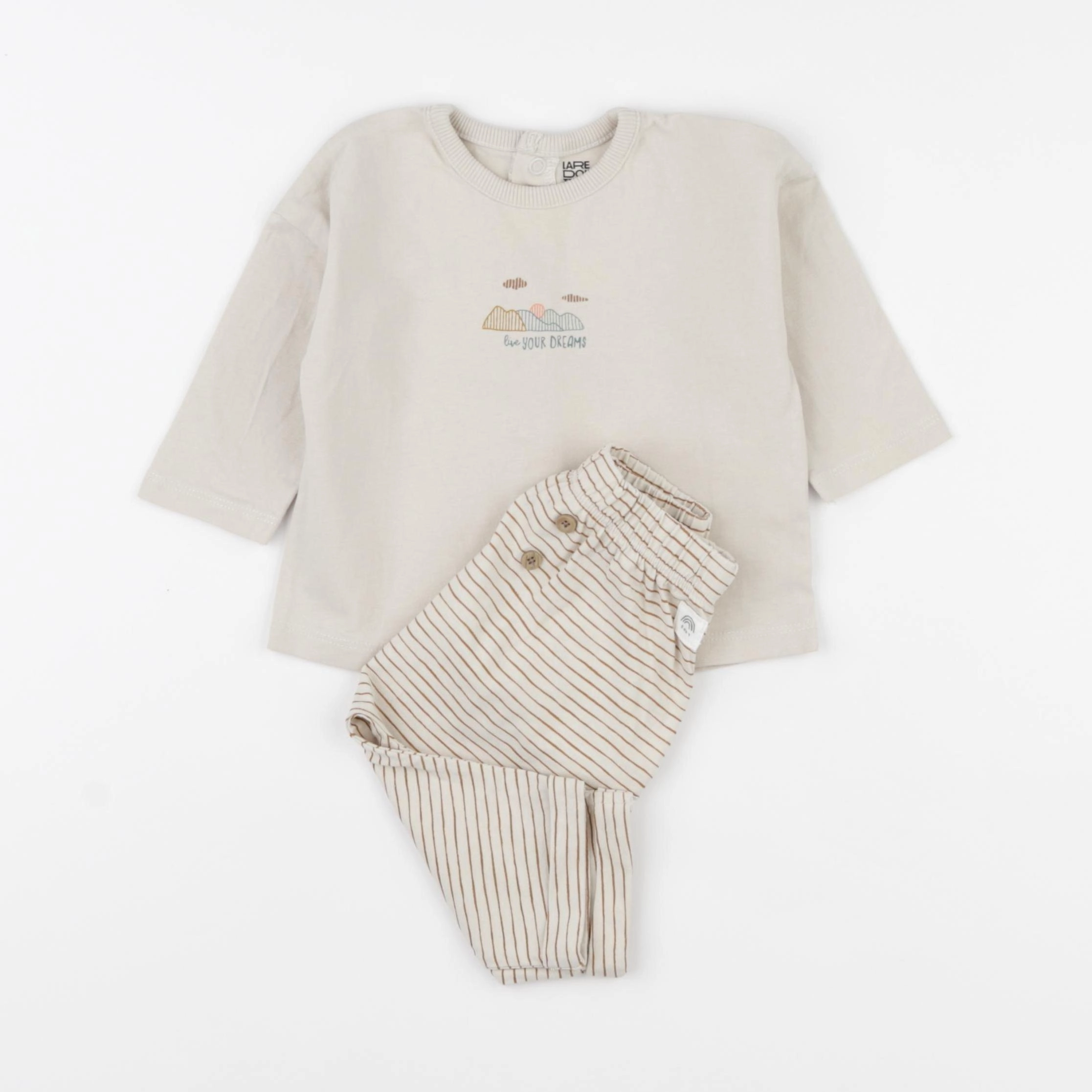 La Redoute - pyjama coton beige - 6 mois