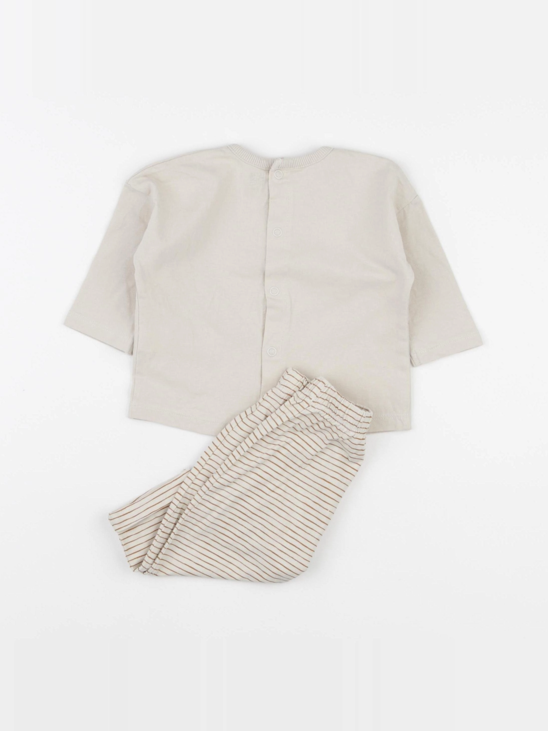 La Redoute - pyjama coton beige - 6 mois