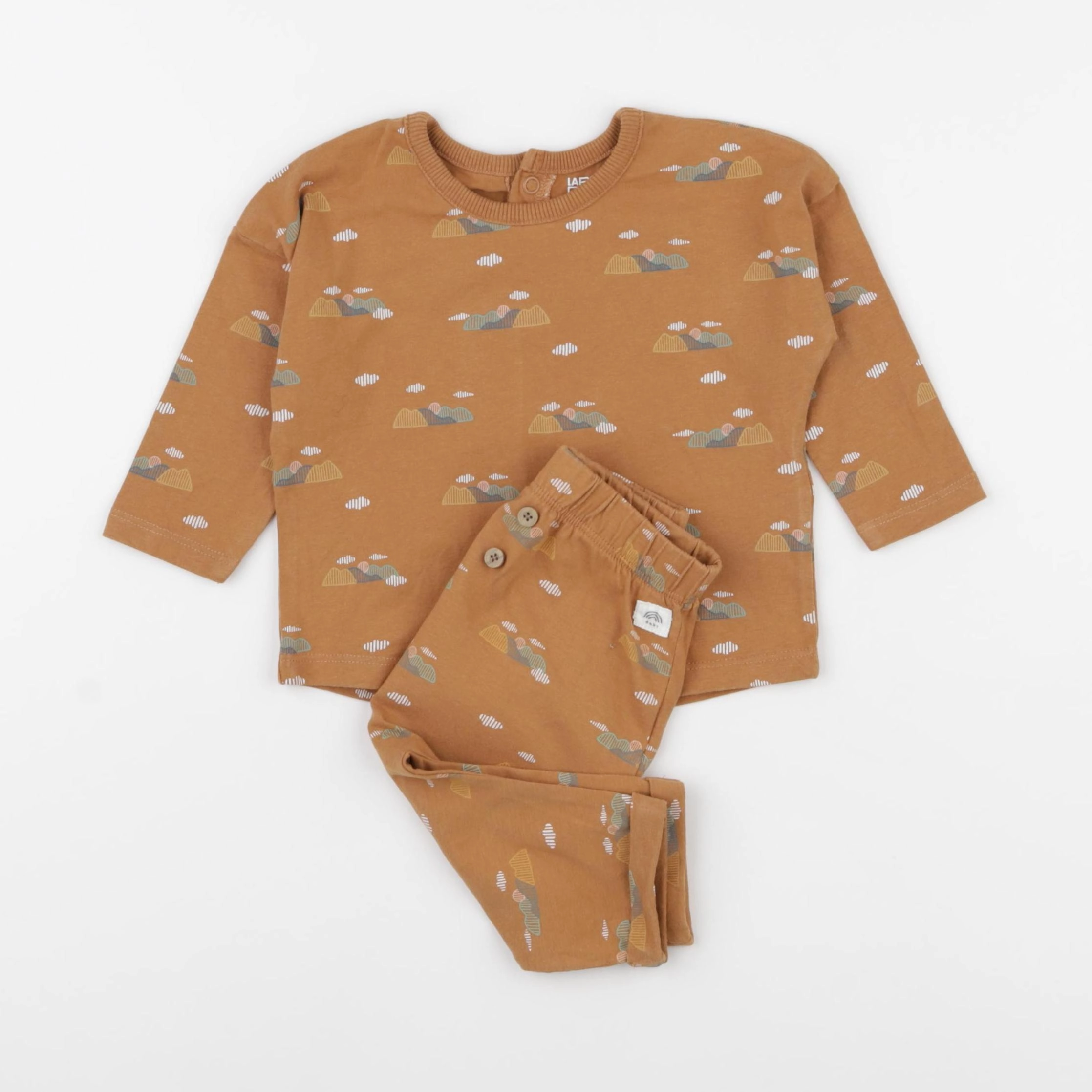 La Redoute - pyjama coton marron - 6 mois