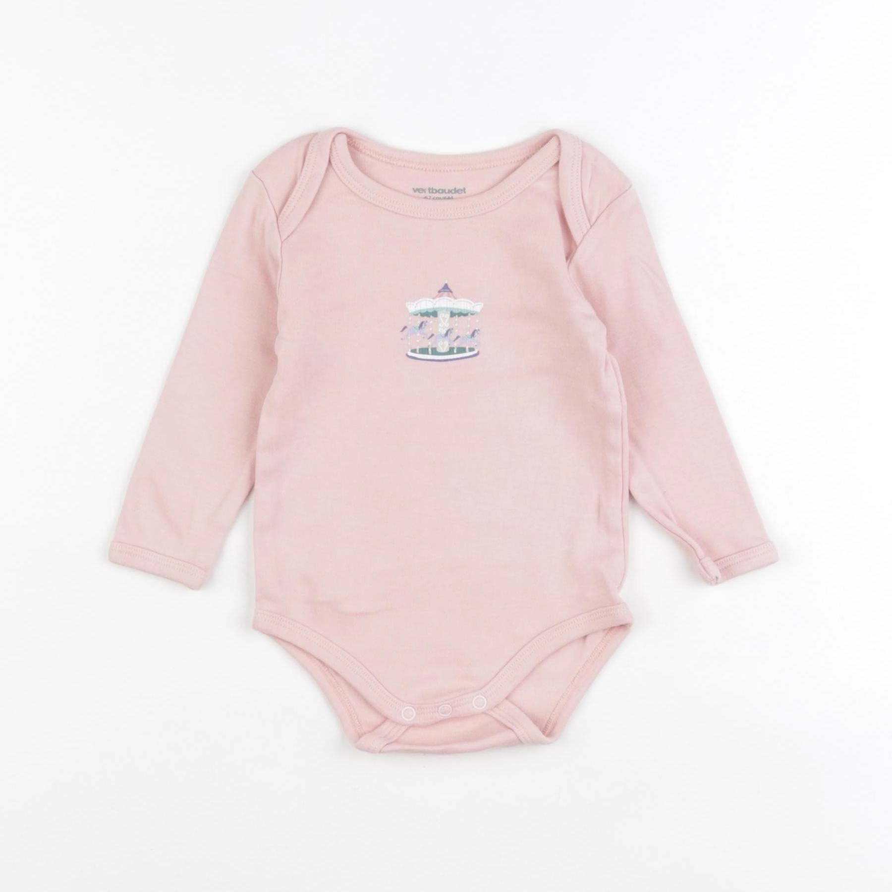 Vertbaudet - body rose - 6 mois