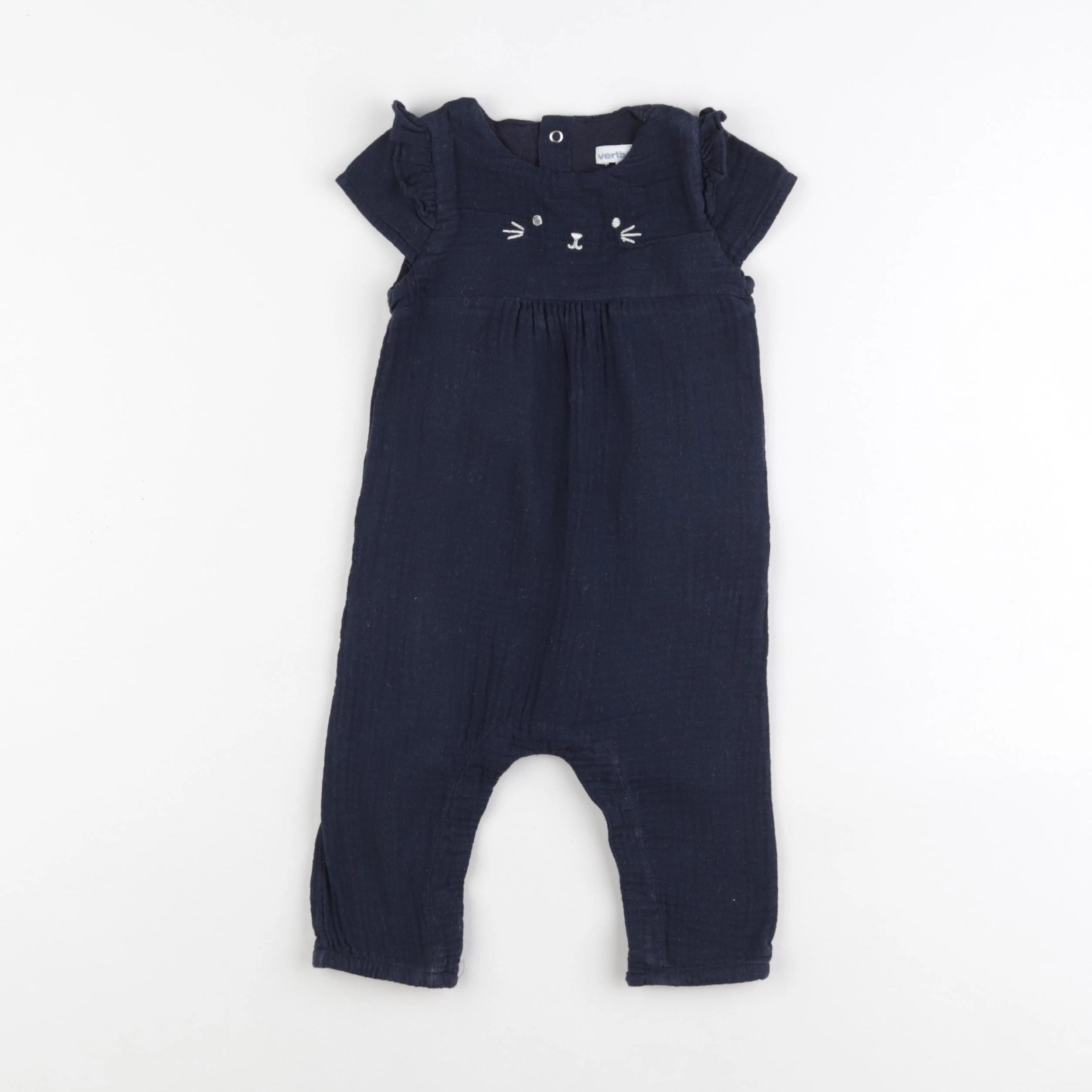 Vertbaudet - combinaison bleu - 9 mois