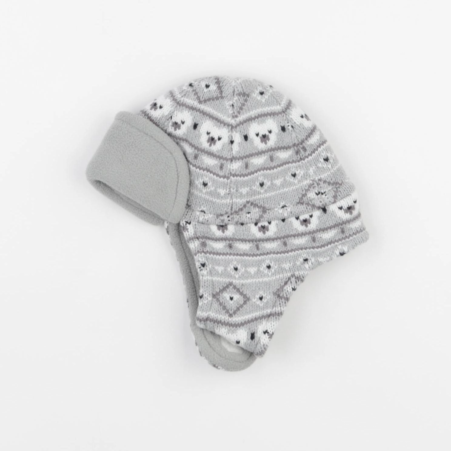 Vertbaudet - bonnet gris - 3/6 mois