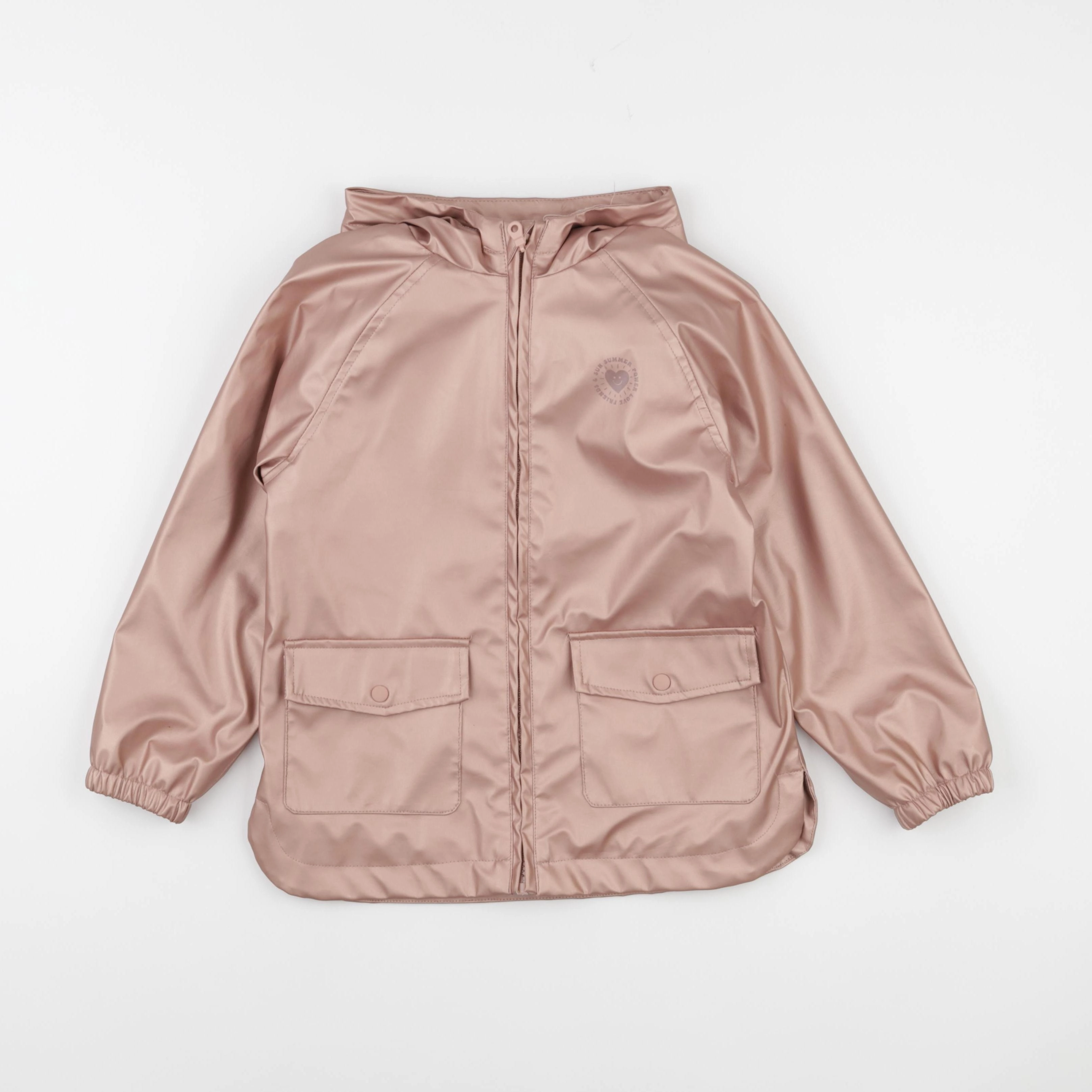 Vertbaudet - imperméable rose - 7 ans