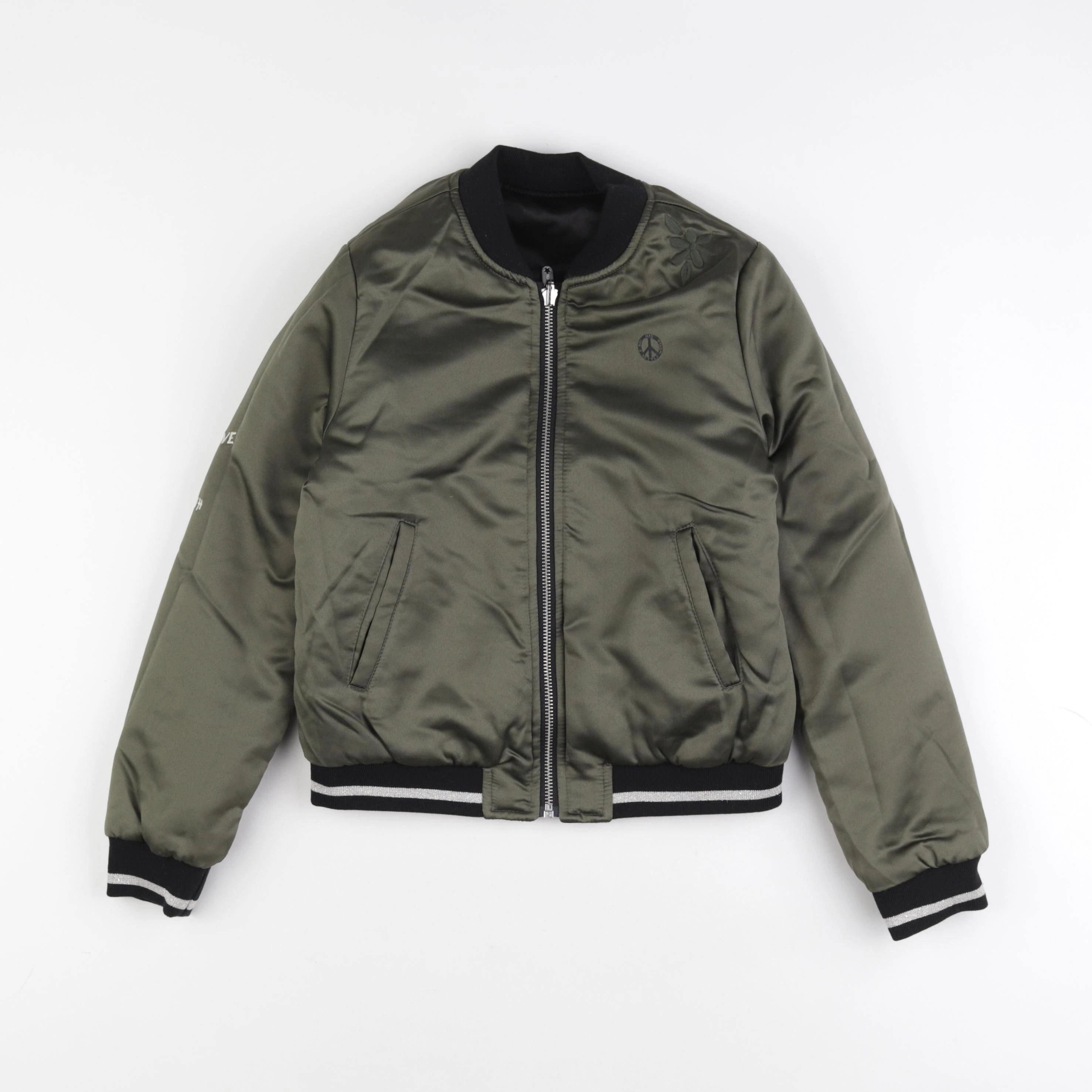 IKKS - veste réversible, imprimé au dos vert - 10 ans