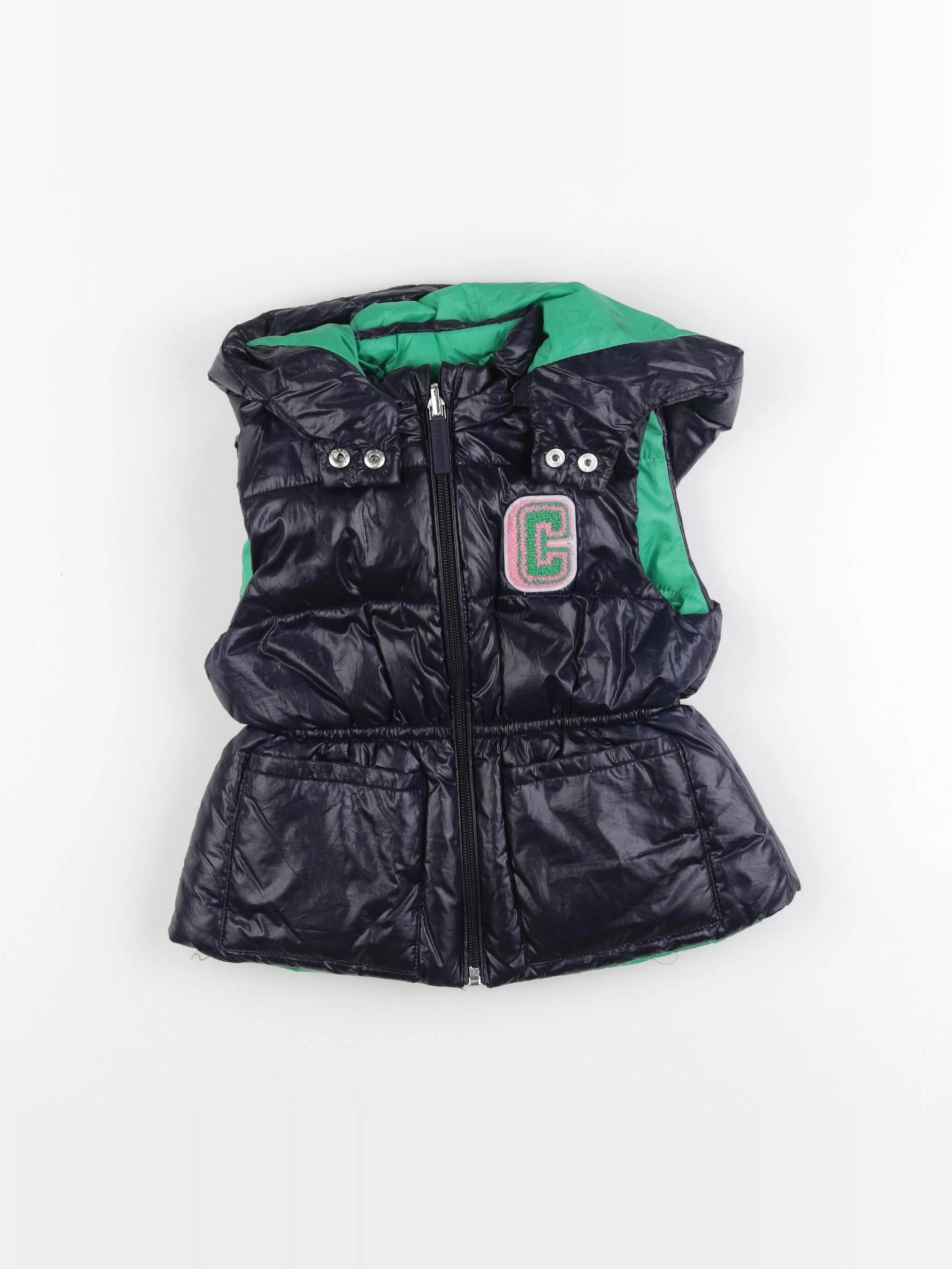 Jacadi - doudoune réversible bleu, vert - 3 ans