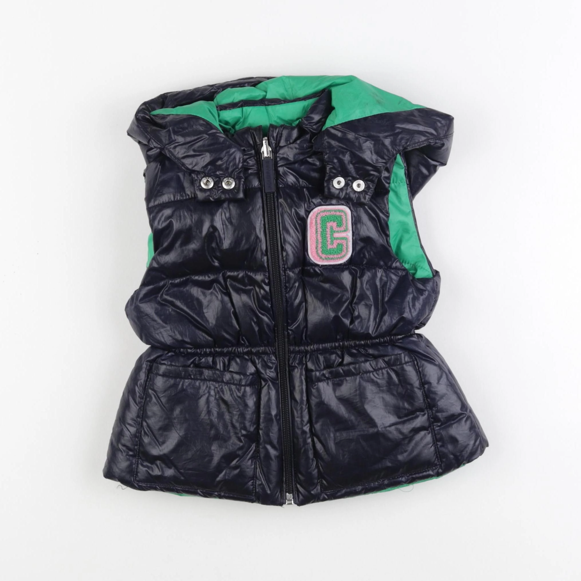 Jacadi - doudoune réversible bleu, vert - 3 ans