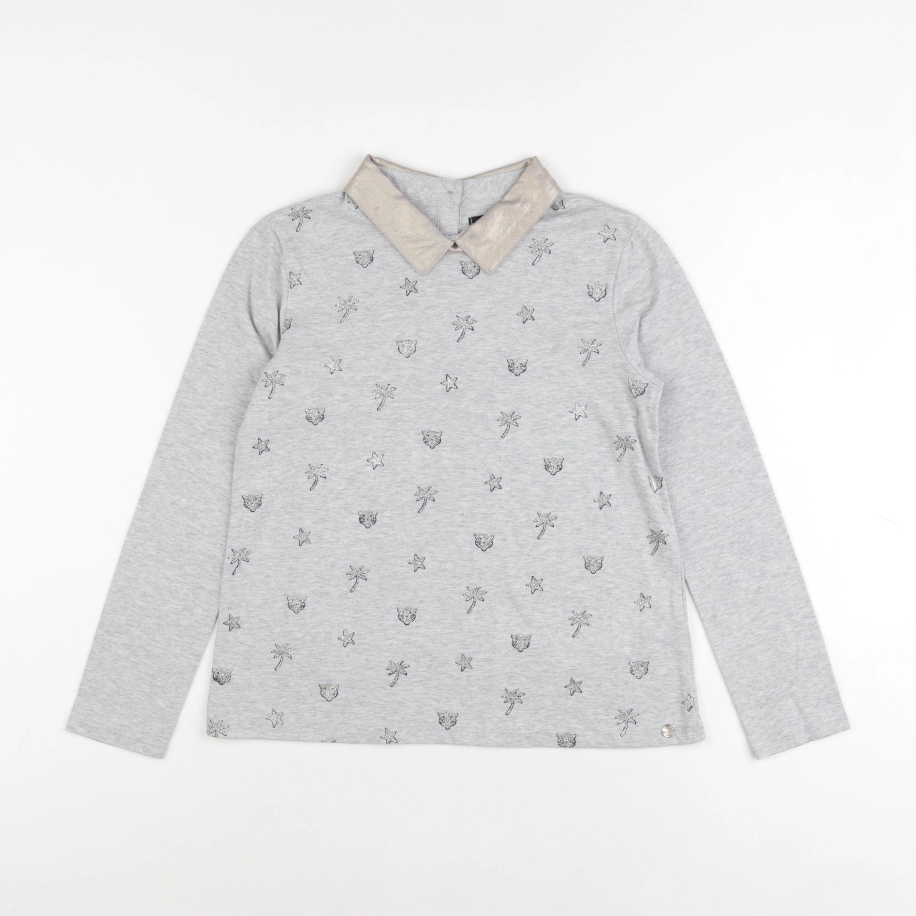 IKKS - tee-shirt gris - 10 ans