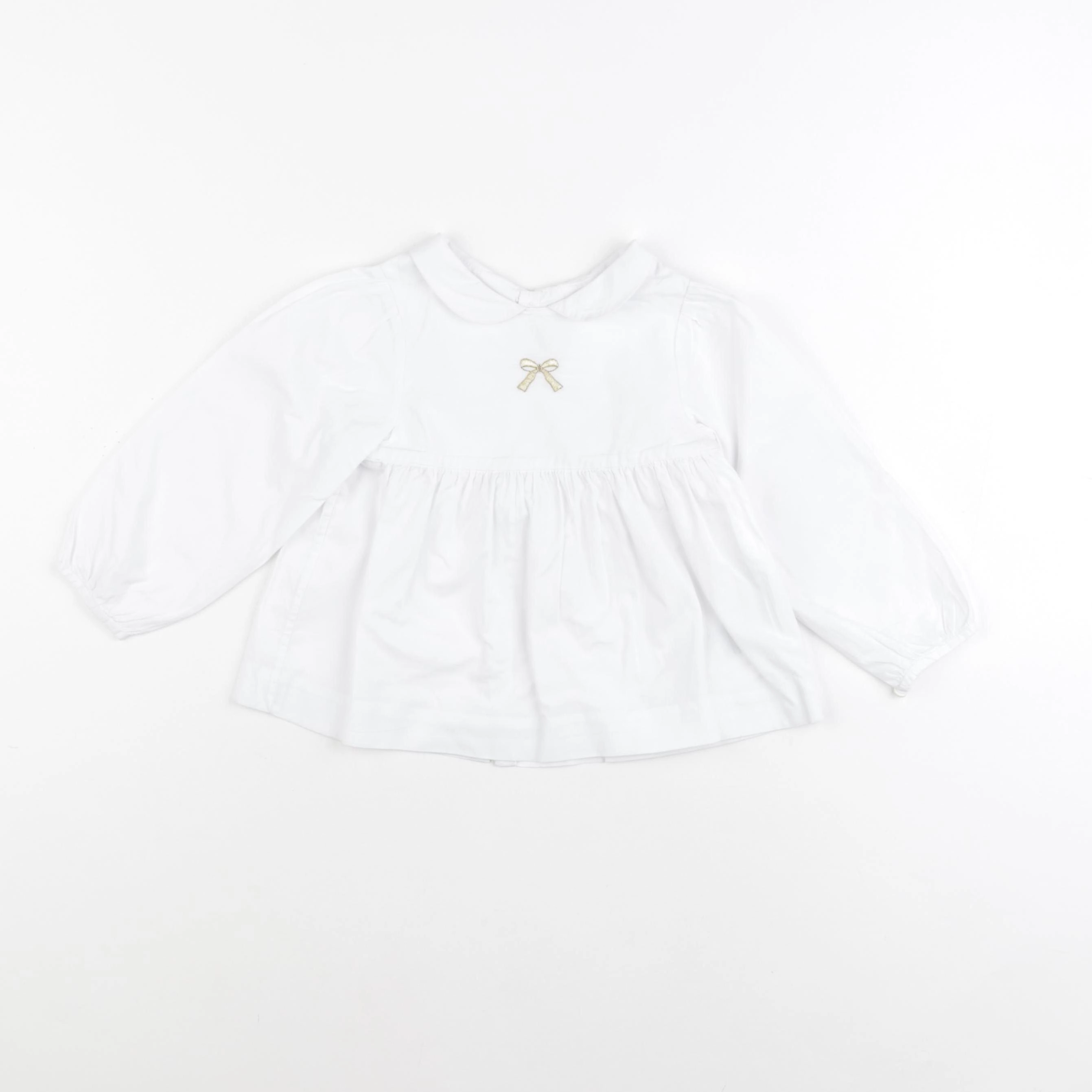 Jacadi - blouse blanc, or - 18 mois
