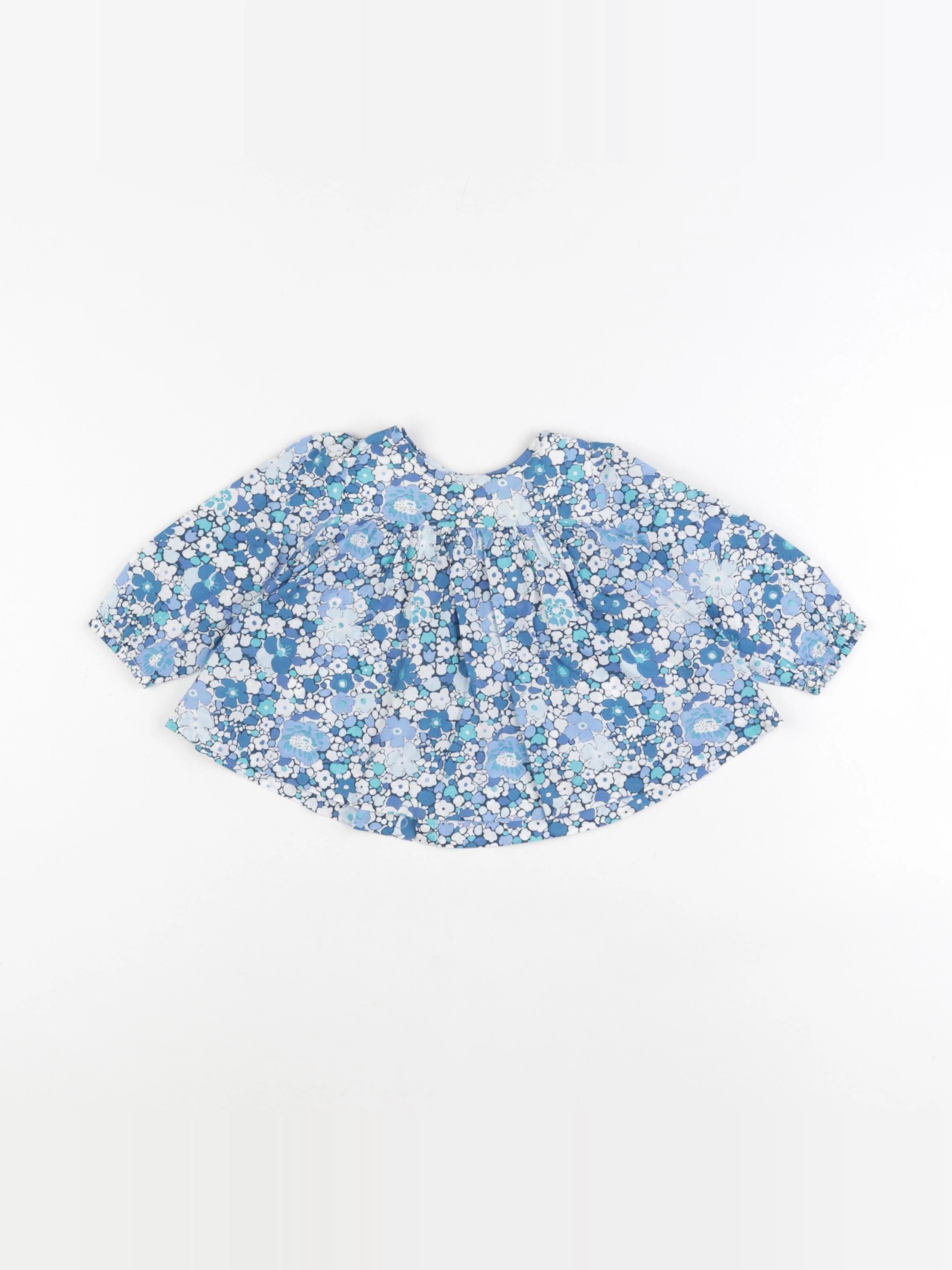 Jacadi - blouse liberty bleu - 6 mois