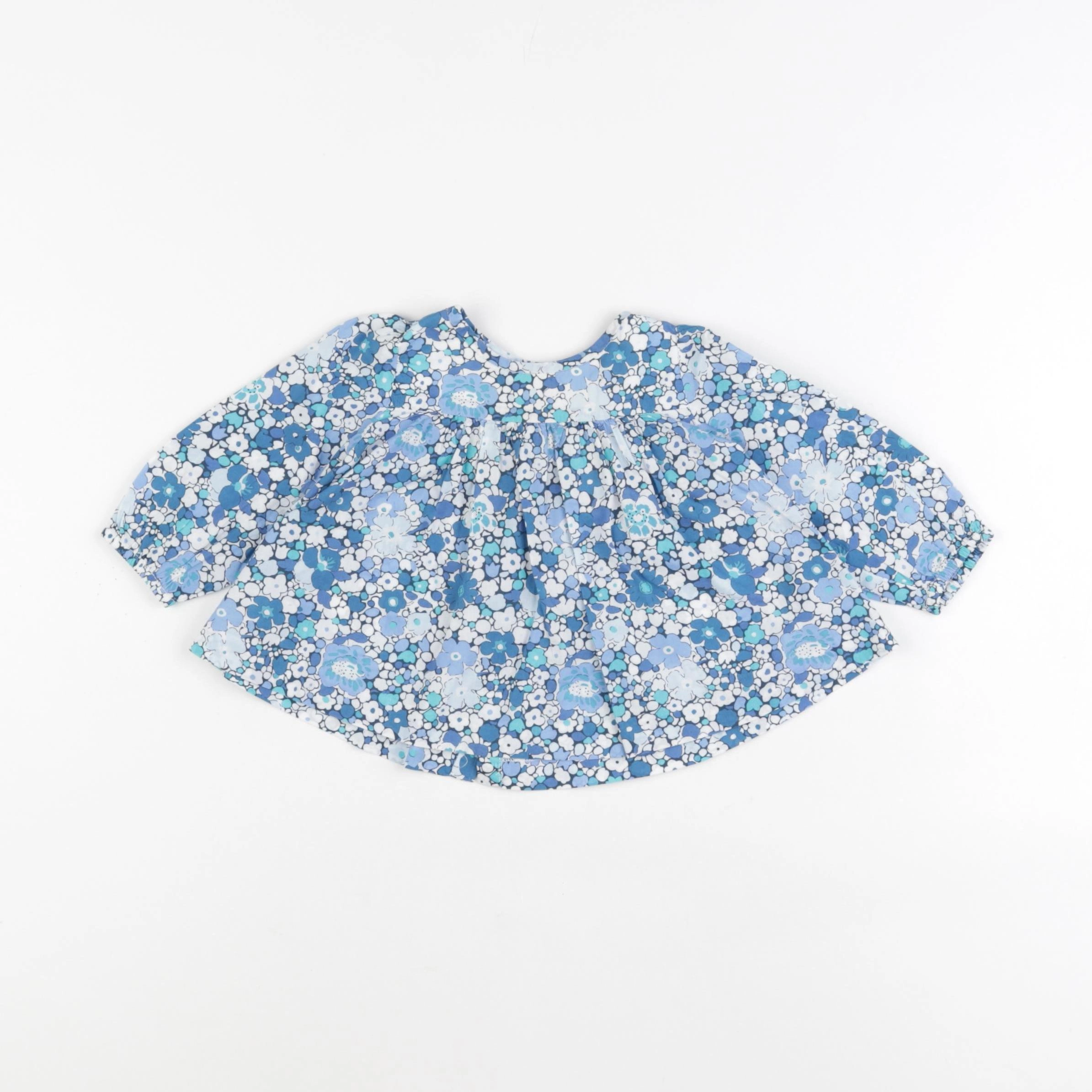 Jacadi - blouse bleu - 6 mois