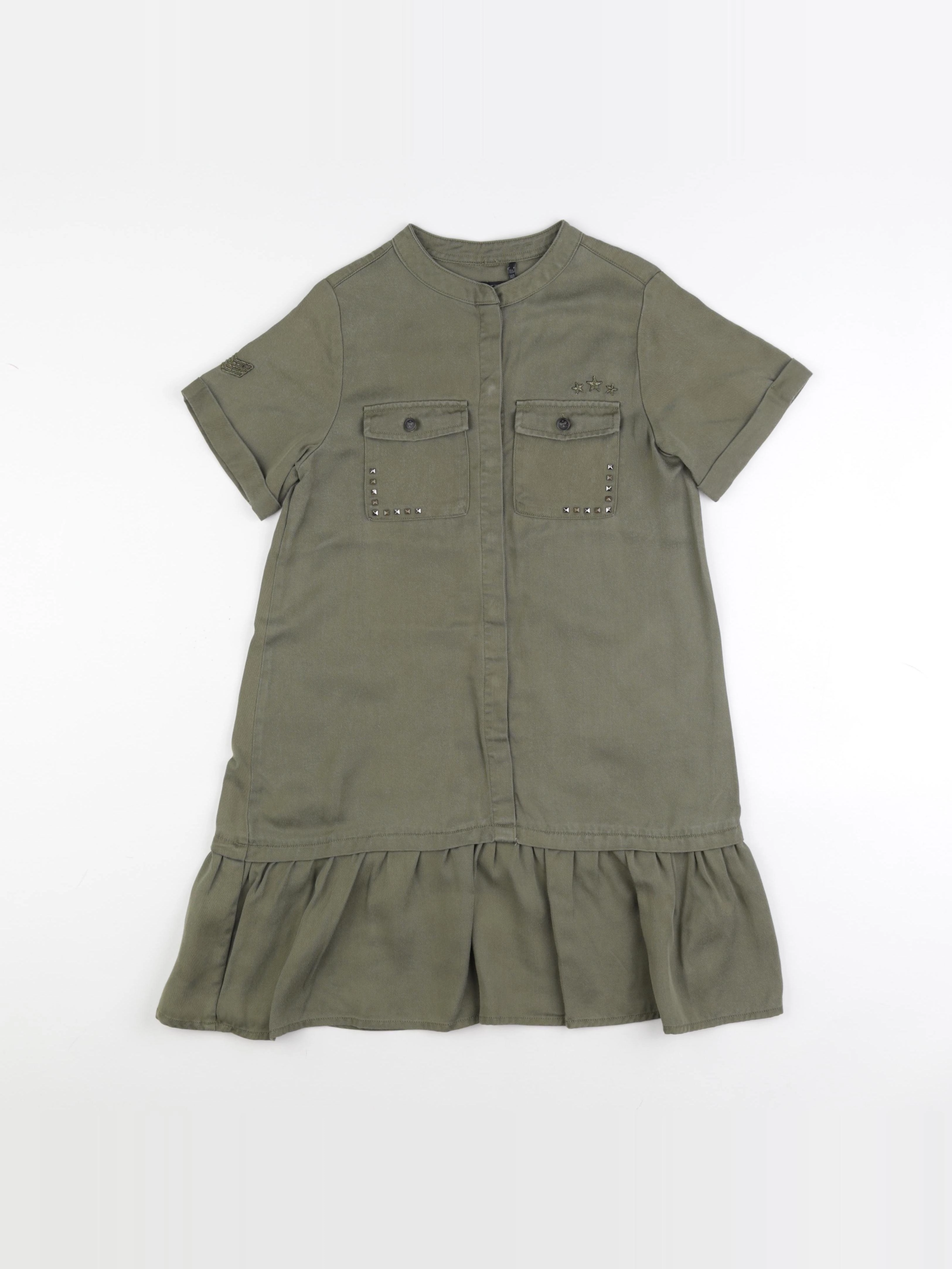 IKKS - robe imprimé au dos vert - 10 ans