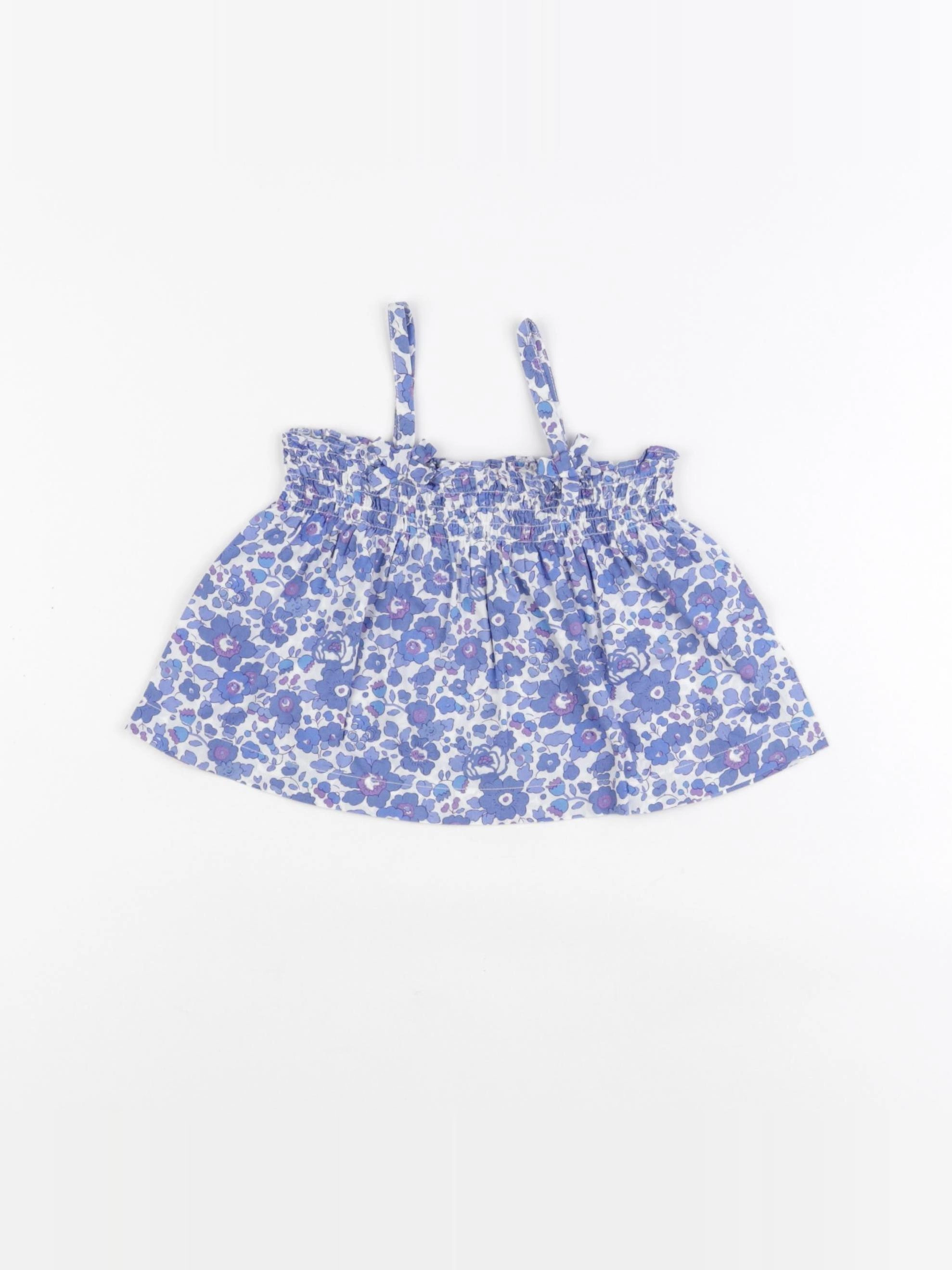 Jacadi - blouse liberty bleu - 12 mois
