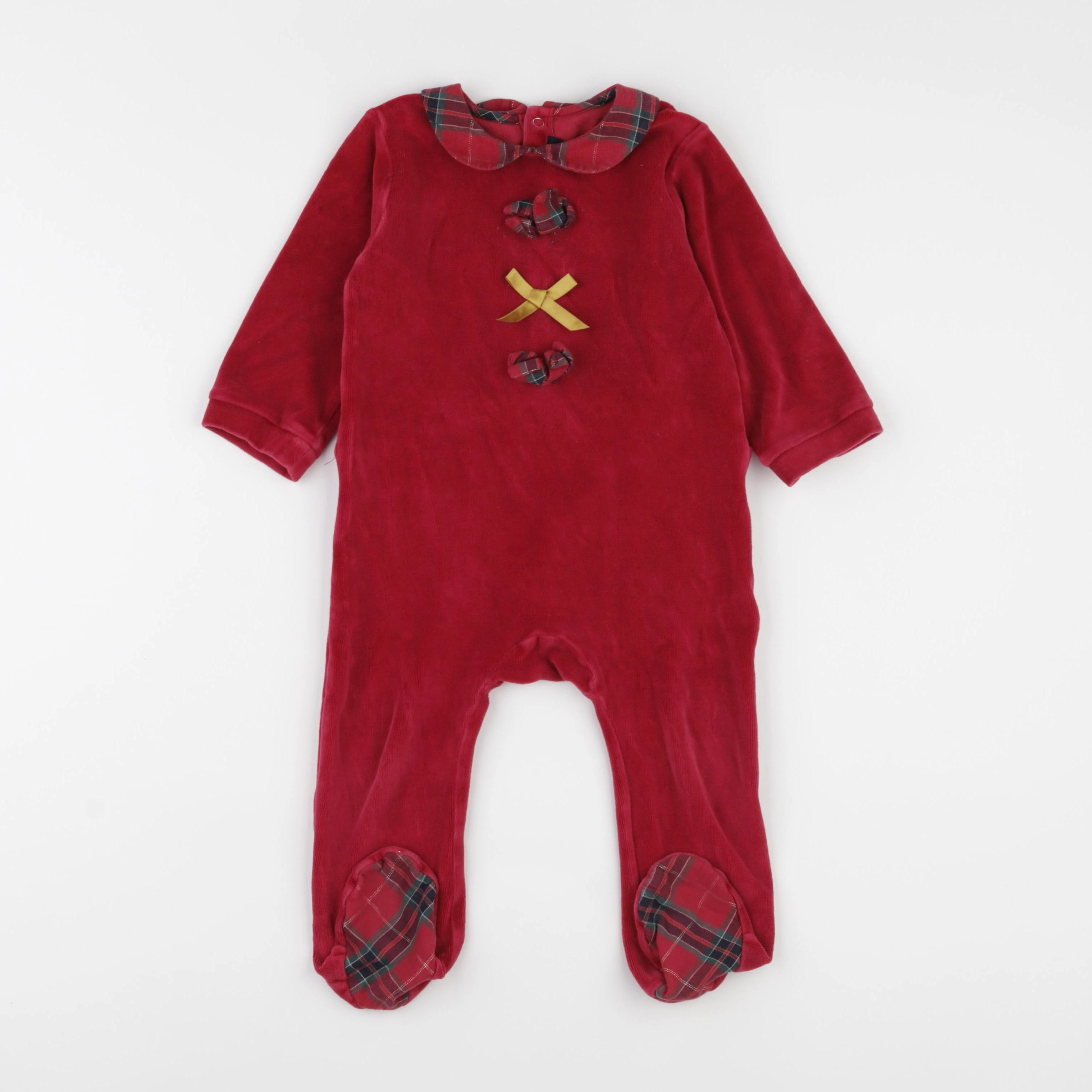 Jacadi - pyjama velours rouge - 18 mois