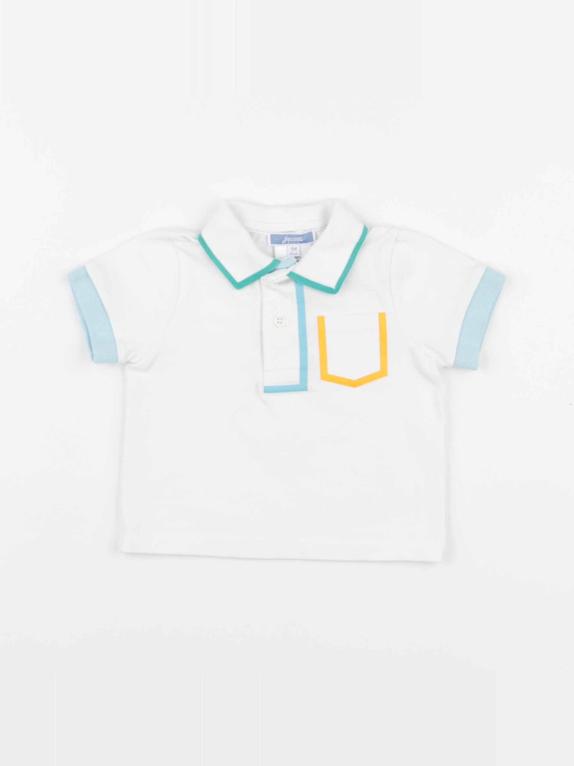 Jacadi - polo blanc - 6 mois
